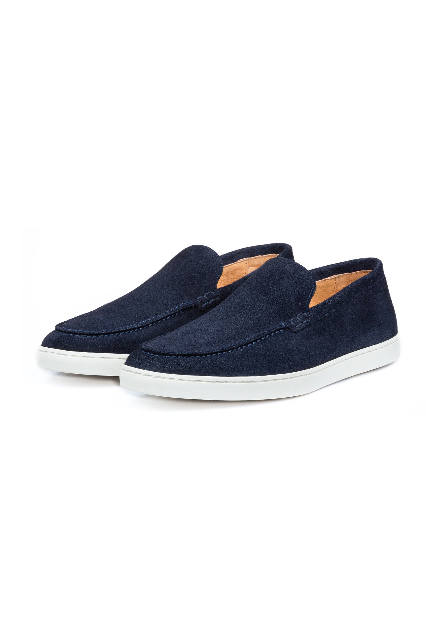 Navy blaue Wildleder Lugano Loafer