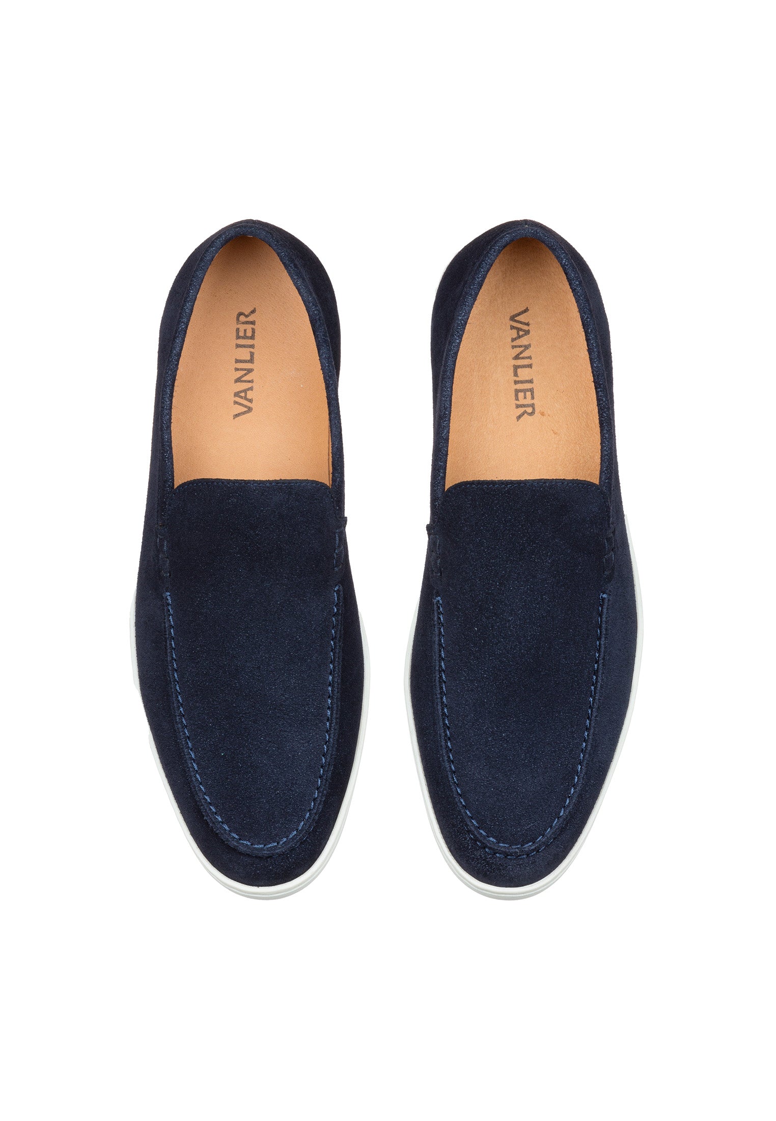 Navy blaue Wildleder Lugano Loafer