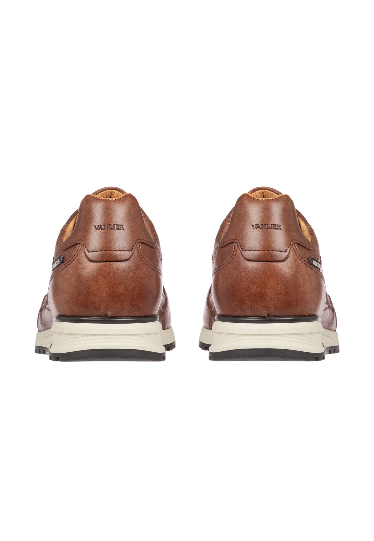 Cognac gladleren Ravello sneaker