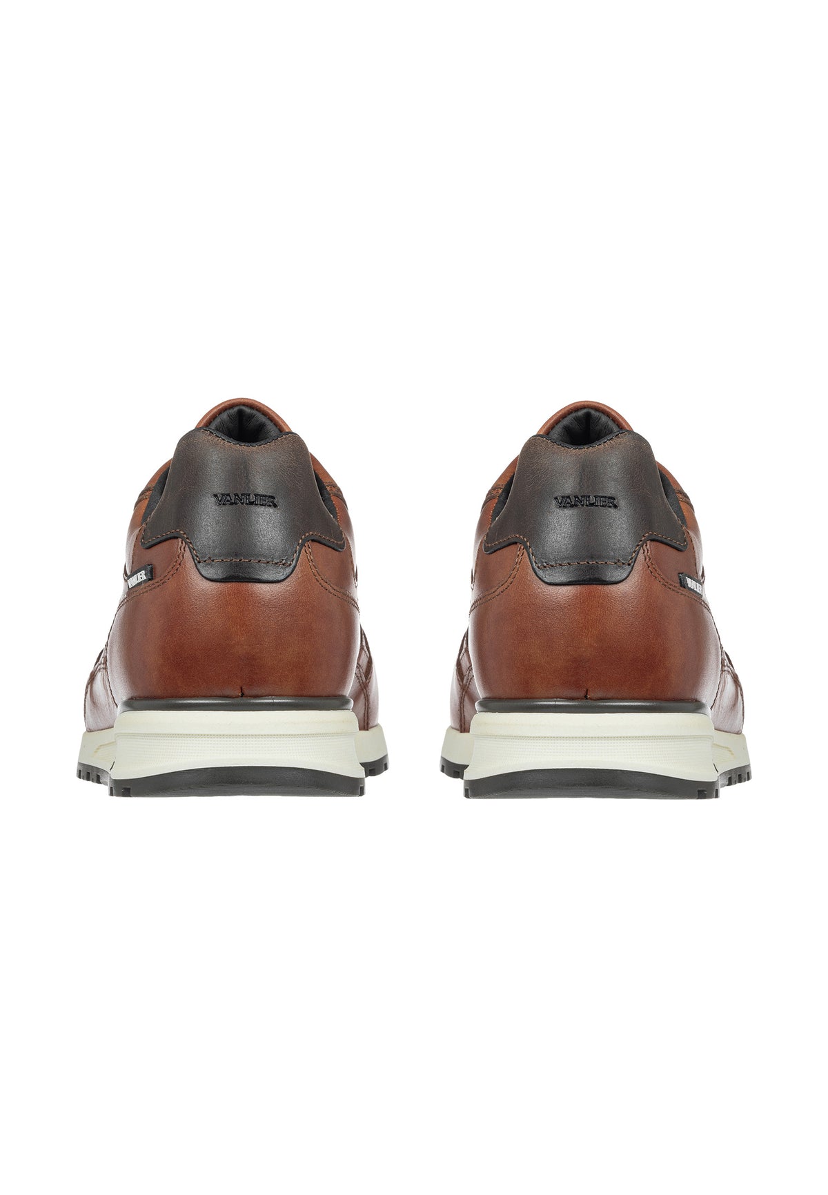 Cognac gladleren Ravello sneaker