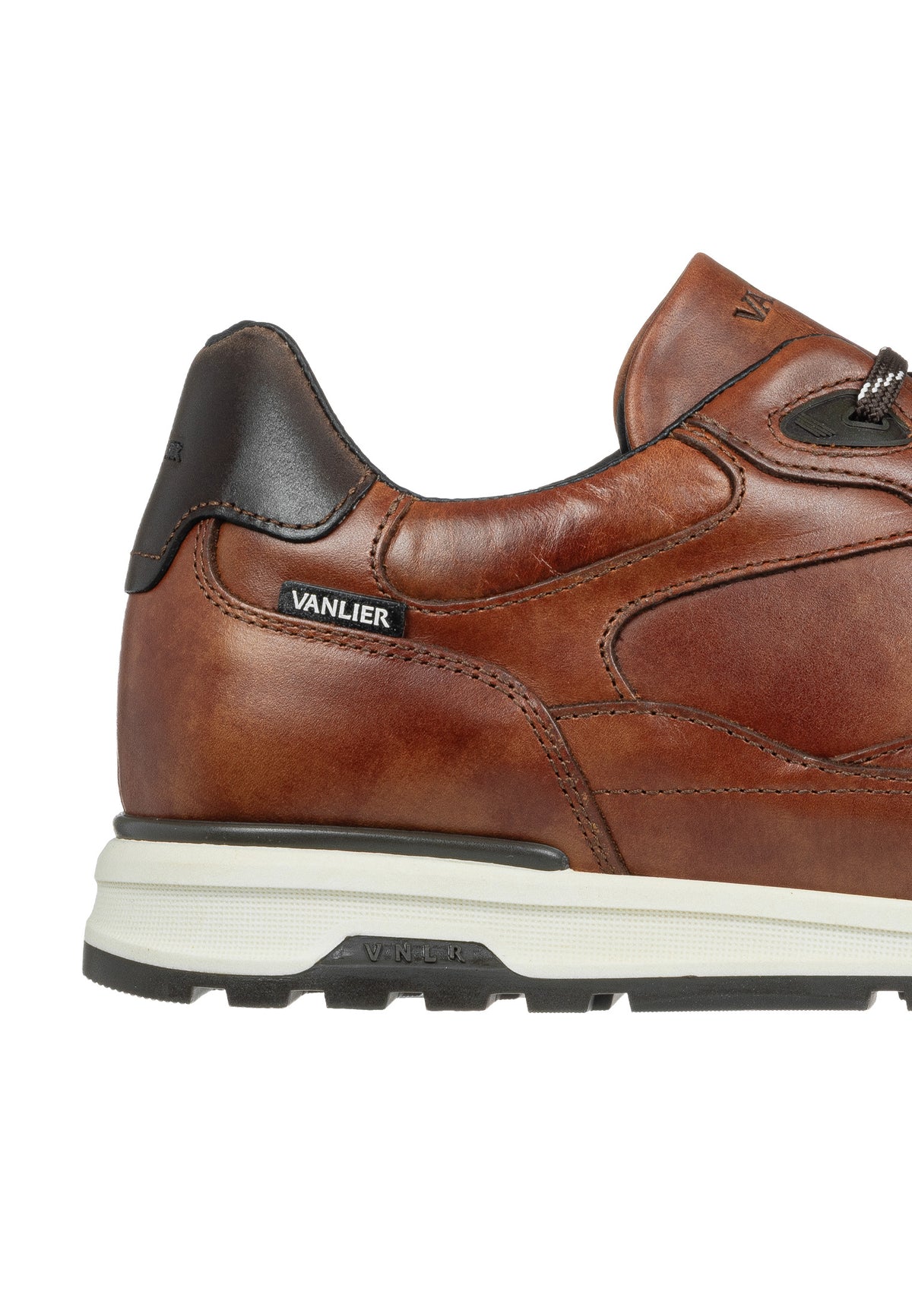 Cognac gladleren Ravello sneaker