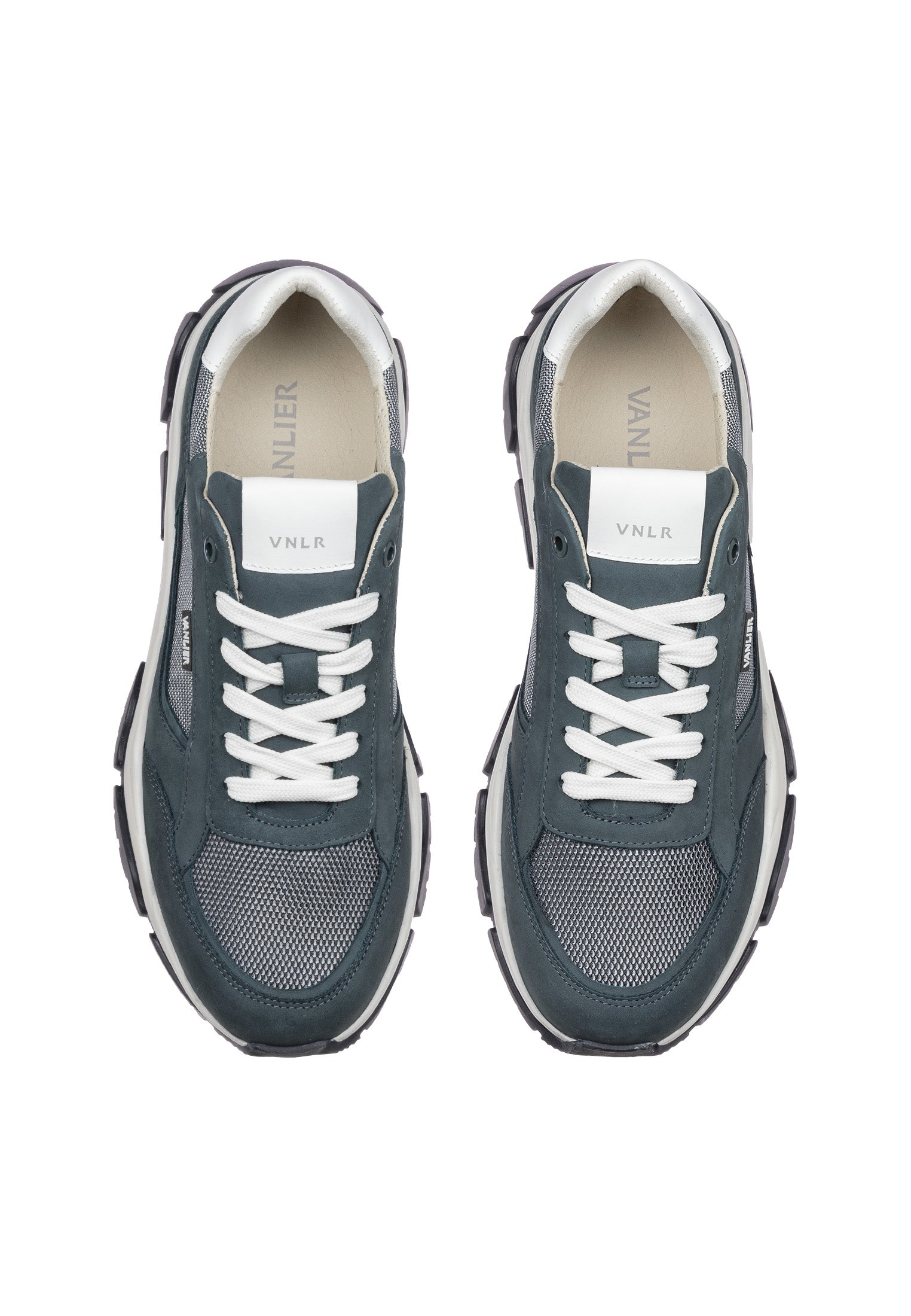 Graublauwe nubuck Loafer sneaker