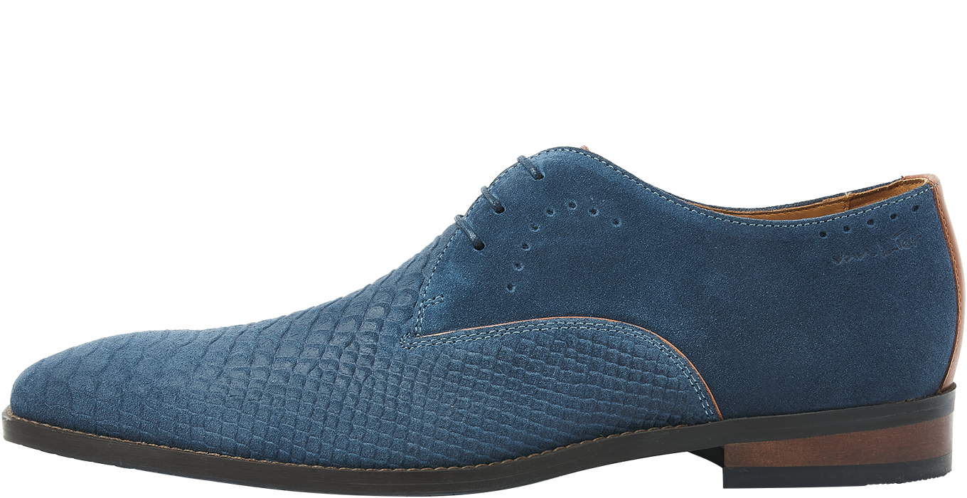 Blauwe suède Bregenz loafer