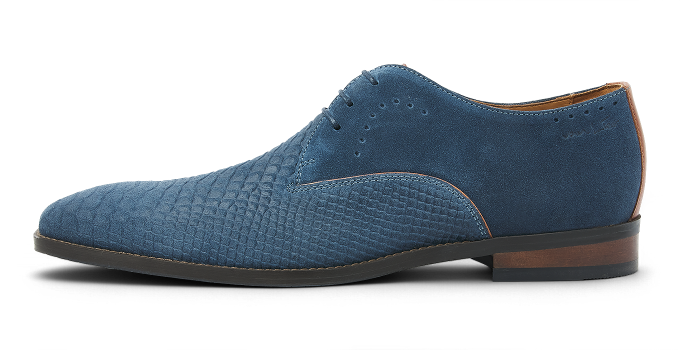 Blauwe suède Bregenz loafer