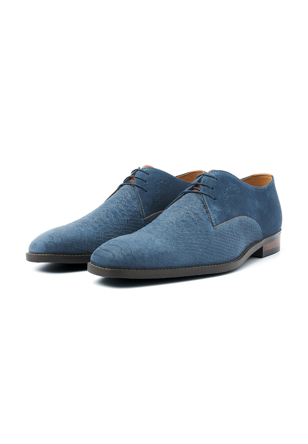 Blauwe suède Bregenz loafer