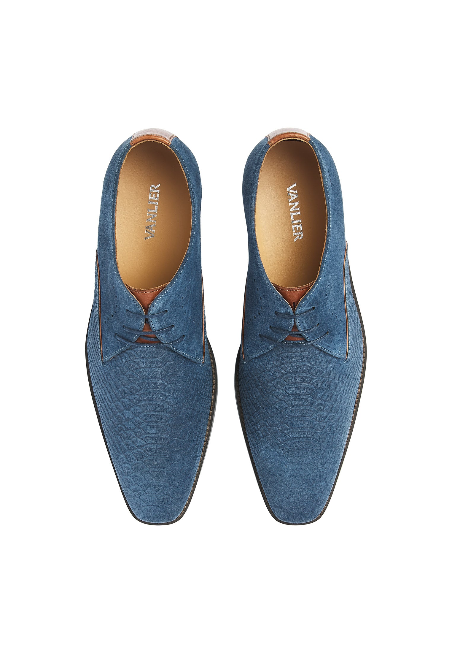 Blauwe suède Bregenz loafer