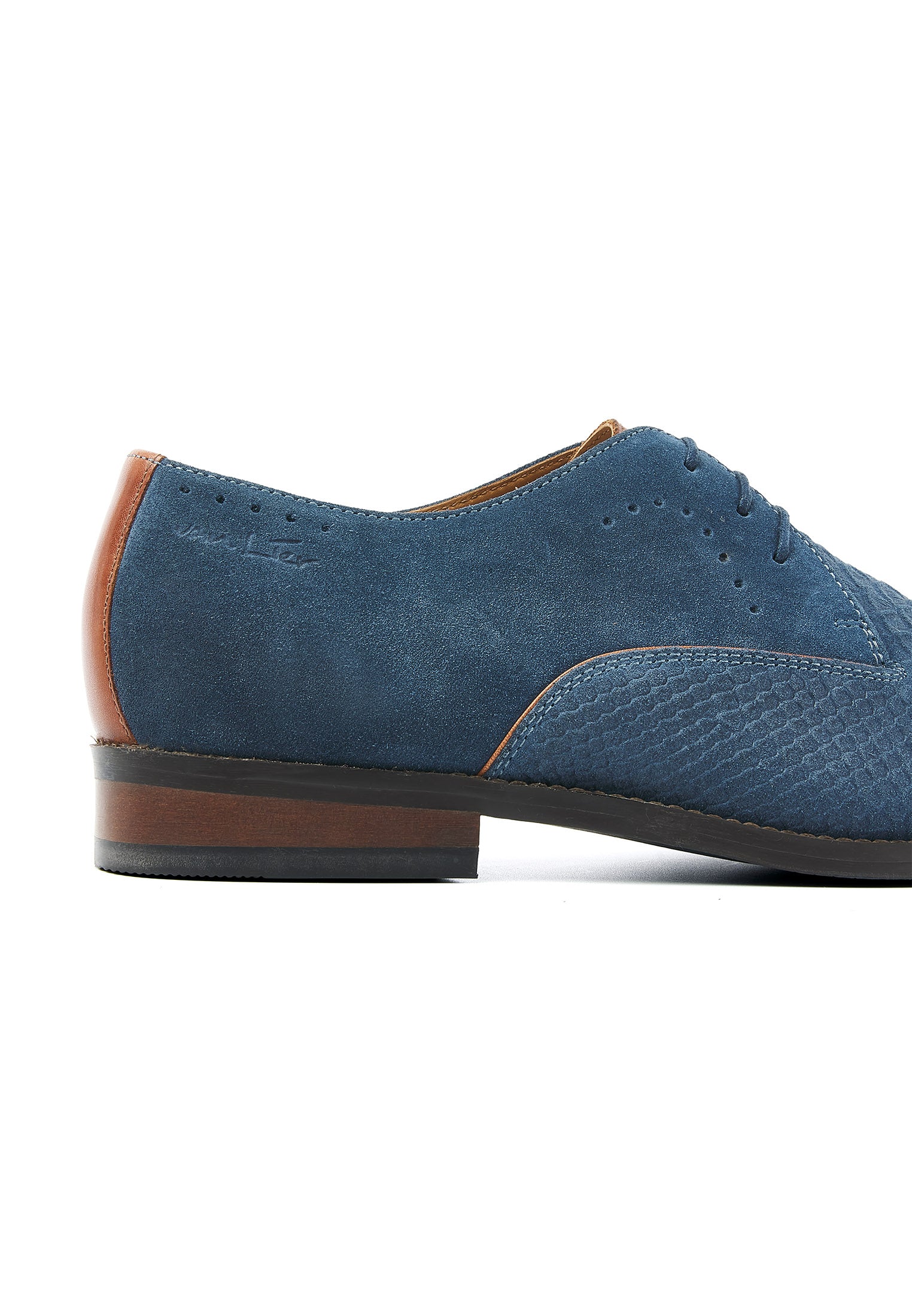 Blauwe suède Bregenz loafer