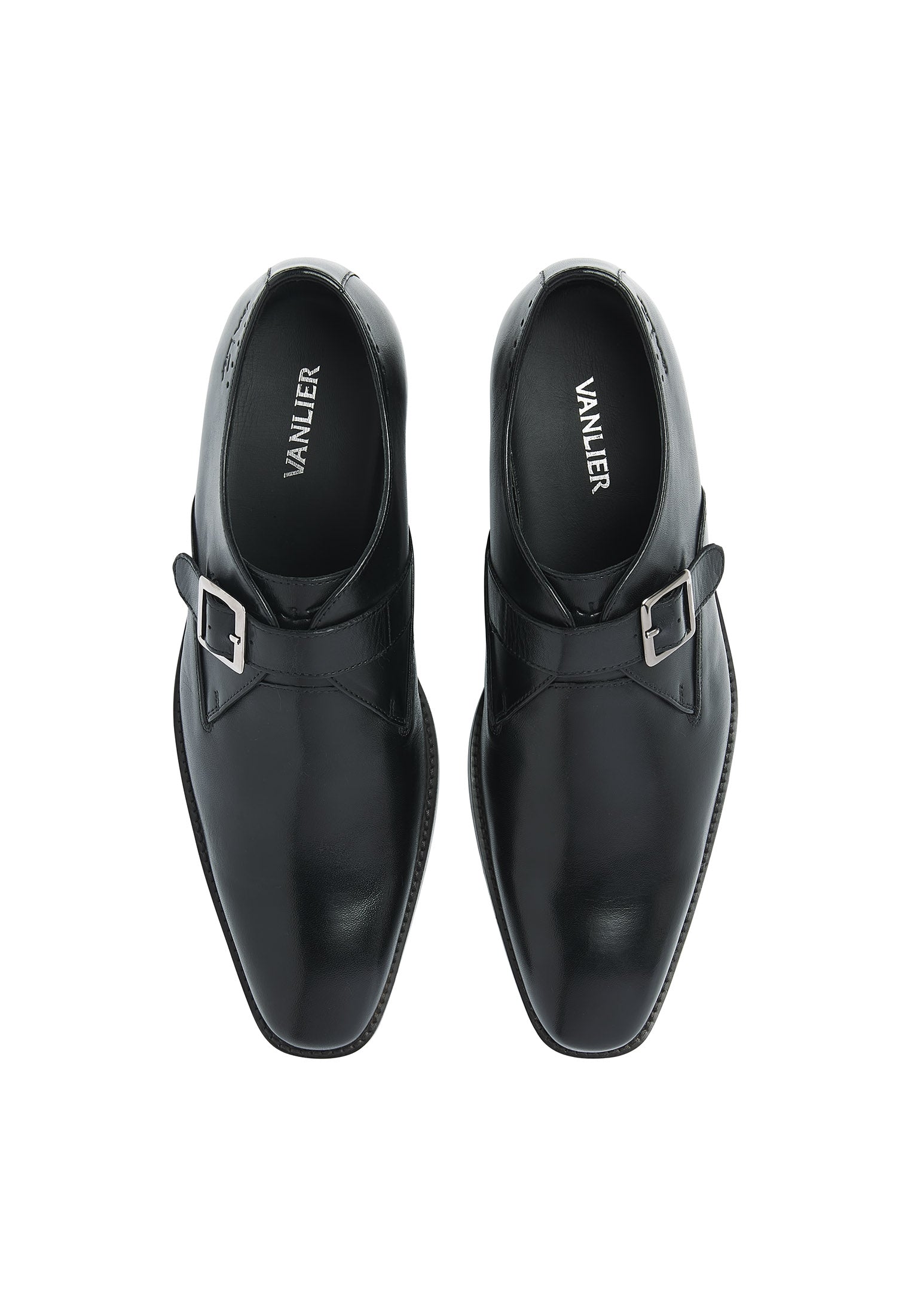 Schwarzer Glattleder Loafer mit Schnalle