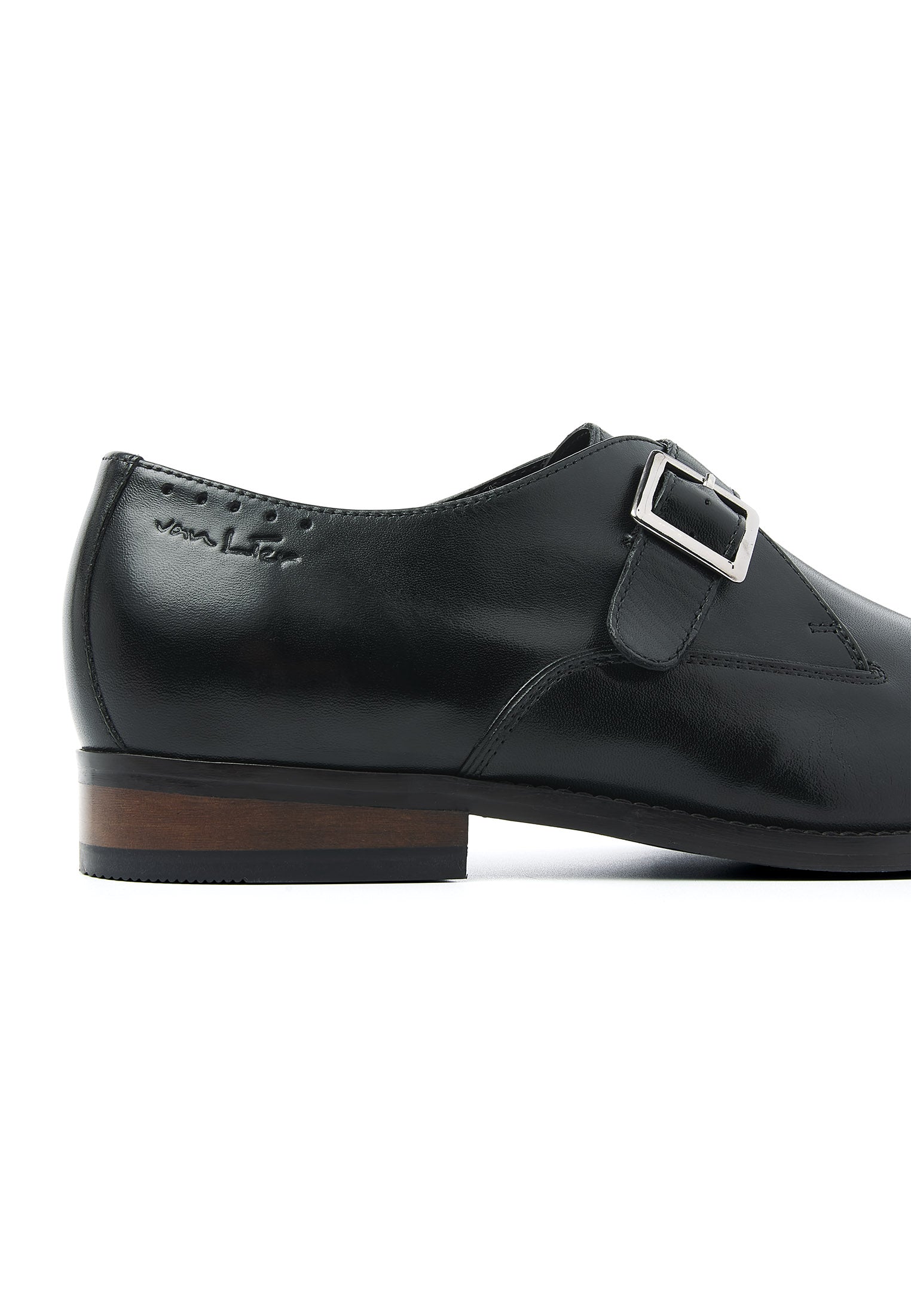 Schwarzer Glattleder Loafer mit Schnalle