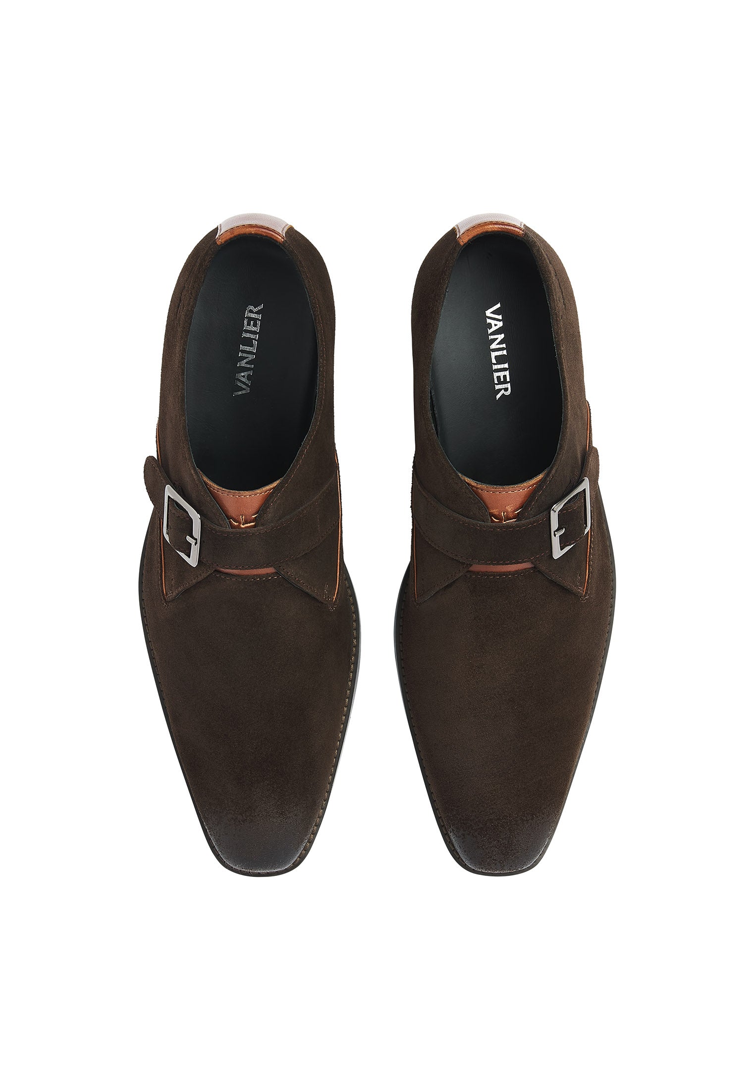 Dunkelbrauner Wildleder Loafer Bregenz Schnallenschuh