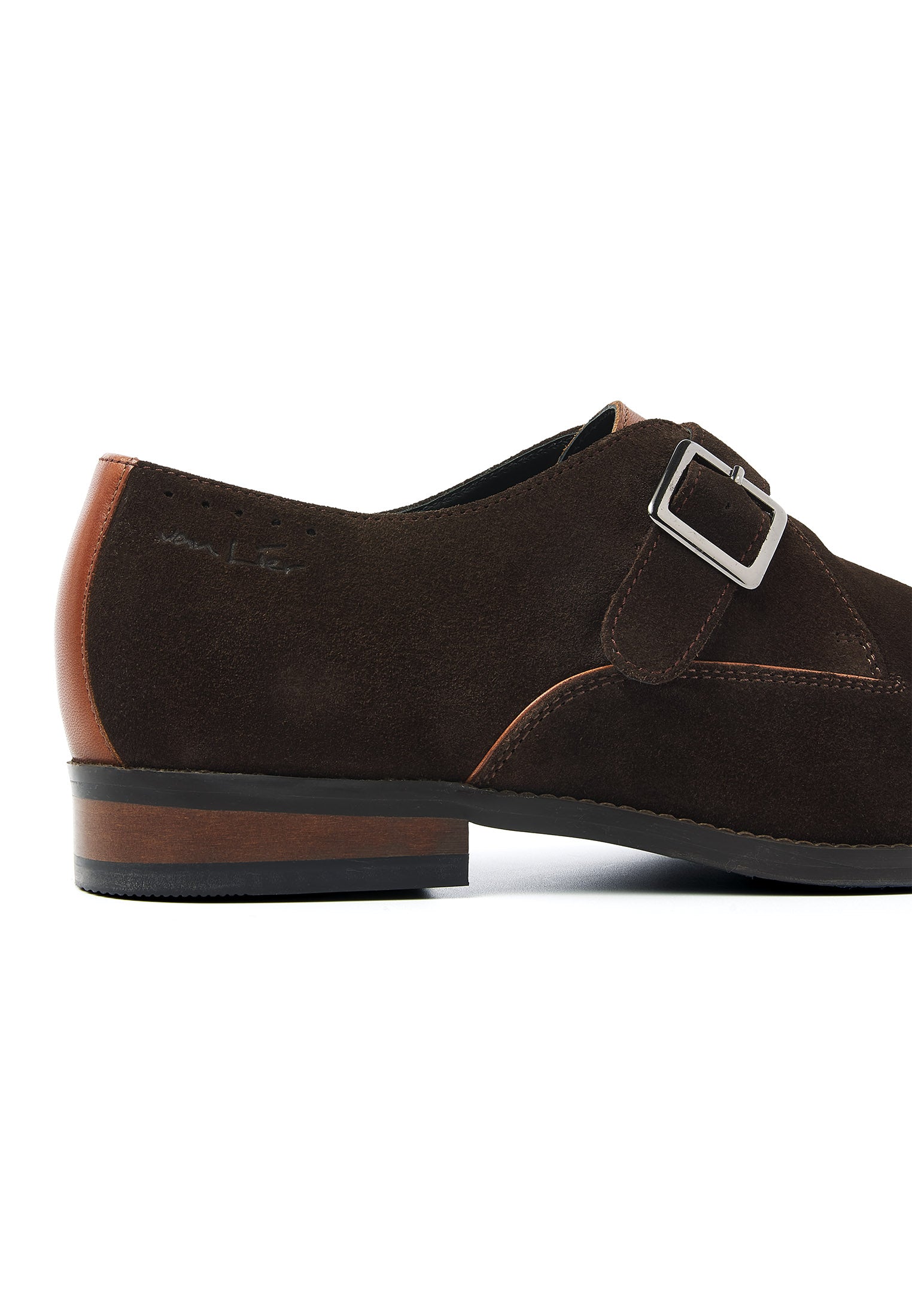 Dunkelbrauner Wildleder Loafer Bregenz Schnallenschuh