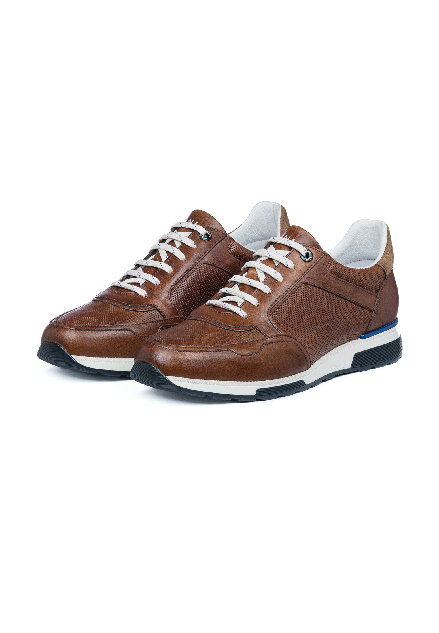 Bruin cognac gladleren Positano loafer