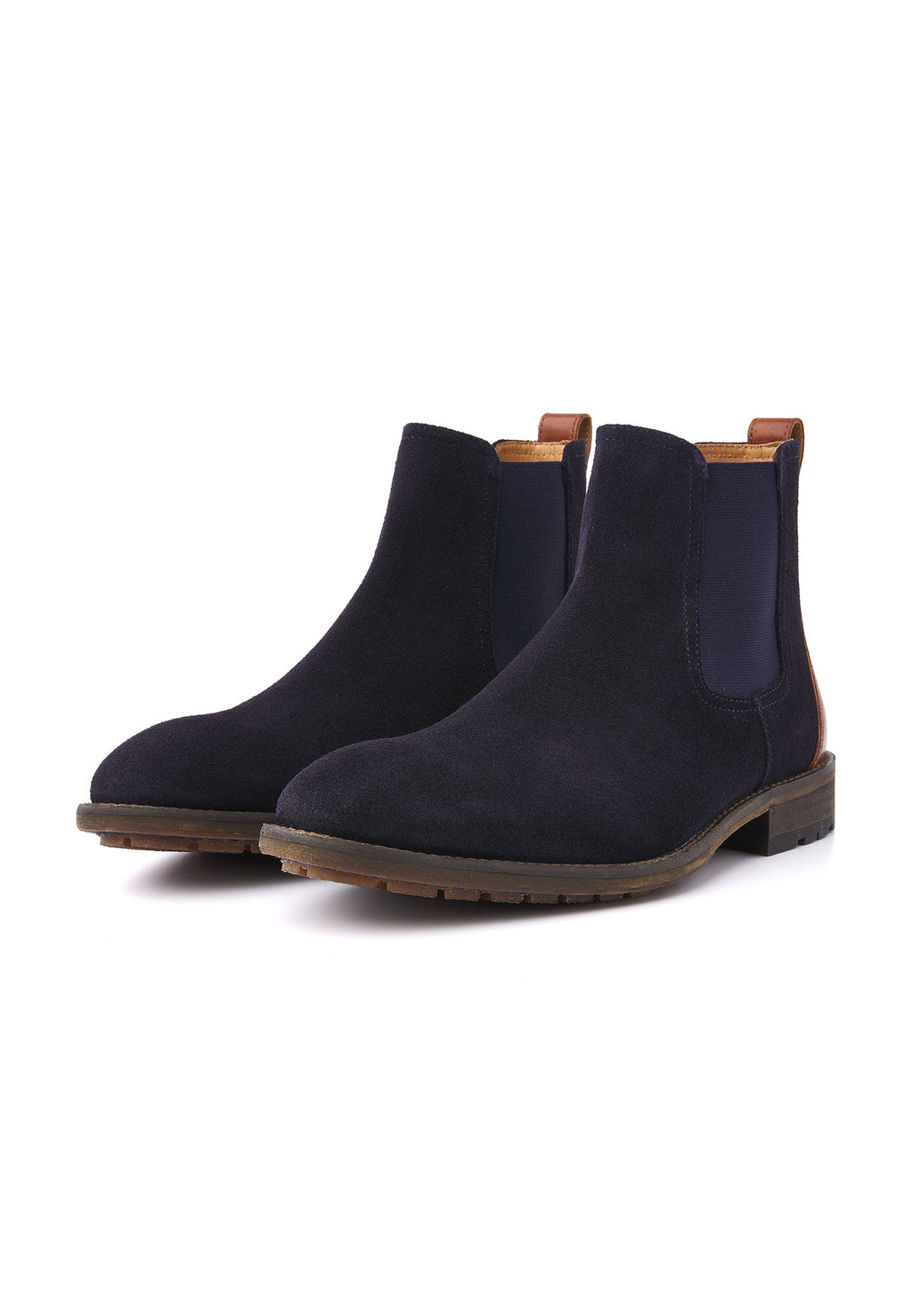 Navy blauw suède Montana chelsea boot