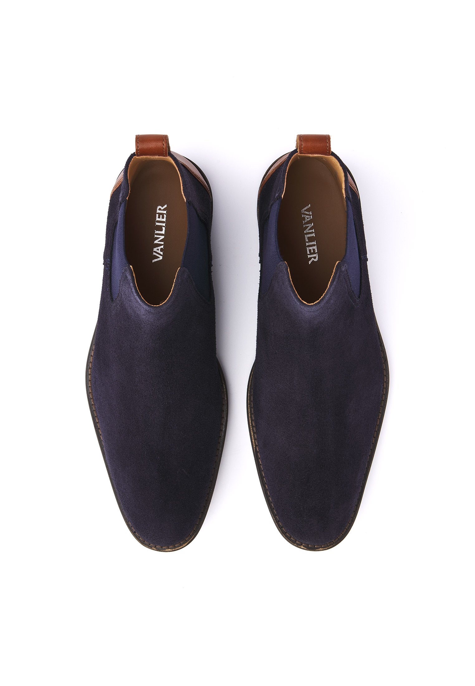 Navy blauw suède Montana chelsea boot