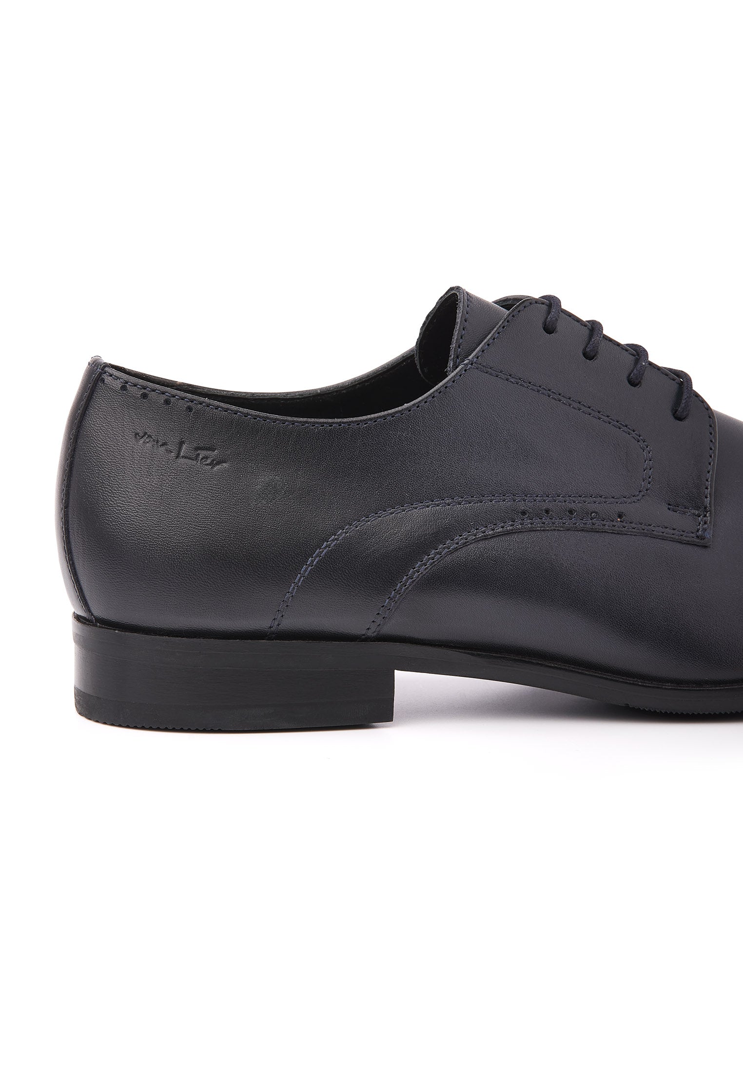Blauw gladleren Rhodes veterschoen