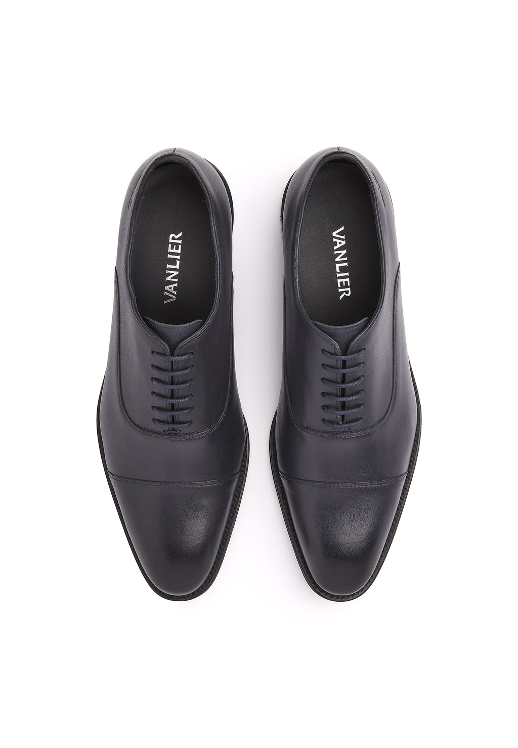 Blauw gladleren Madison veterschoen