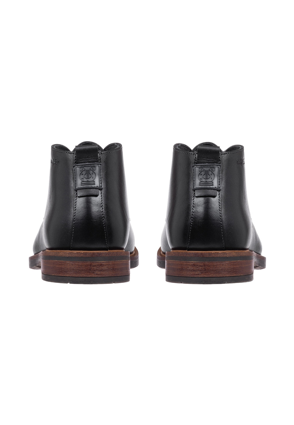 Zwart gladleren Boston boot