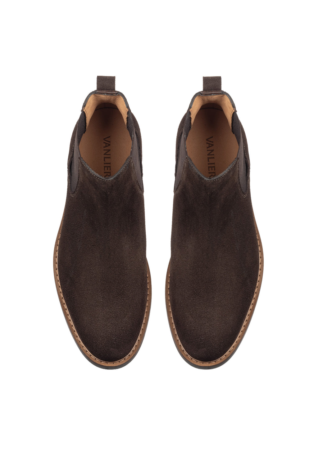 Donker bruin suède Boston chelsea boot