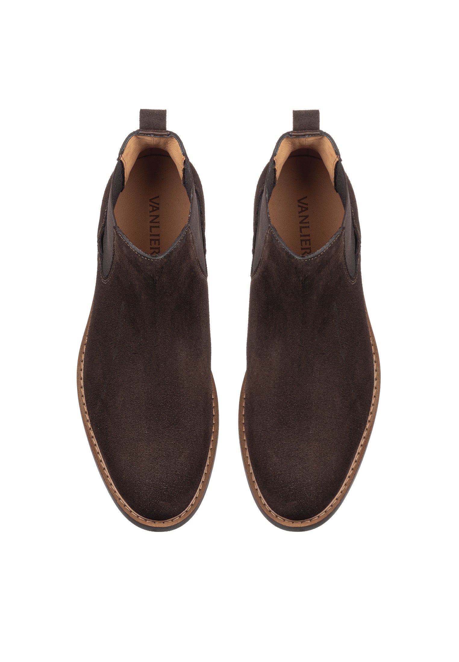 Donker bruin suède Boston chelsea boot