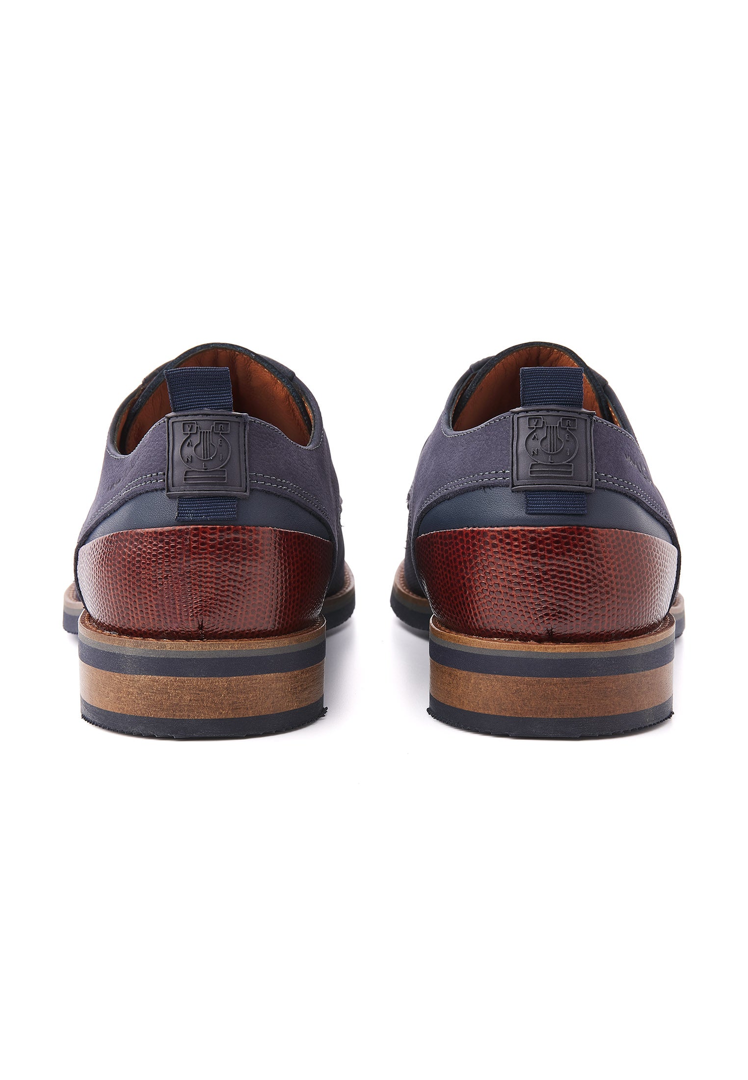 Navy blauw nubuck Amalfi veterschoen