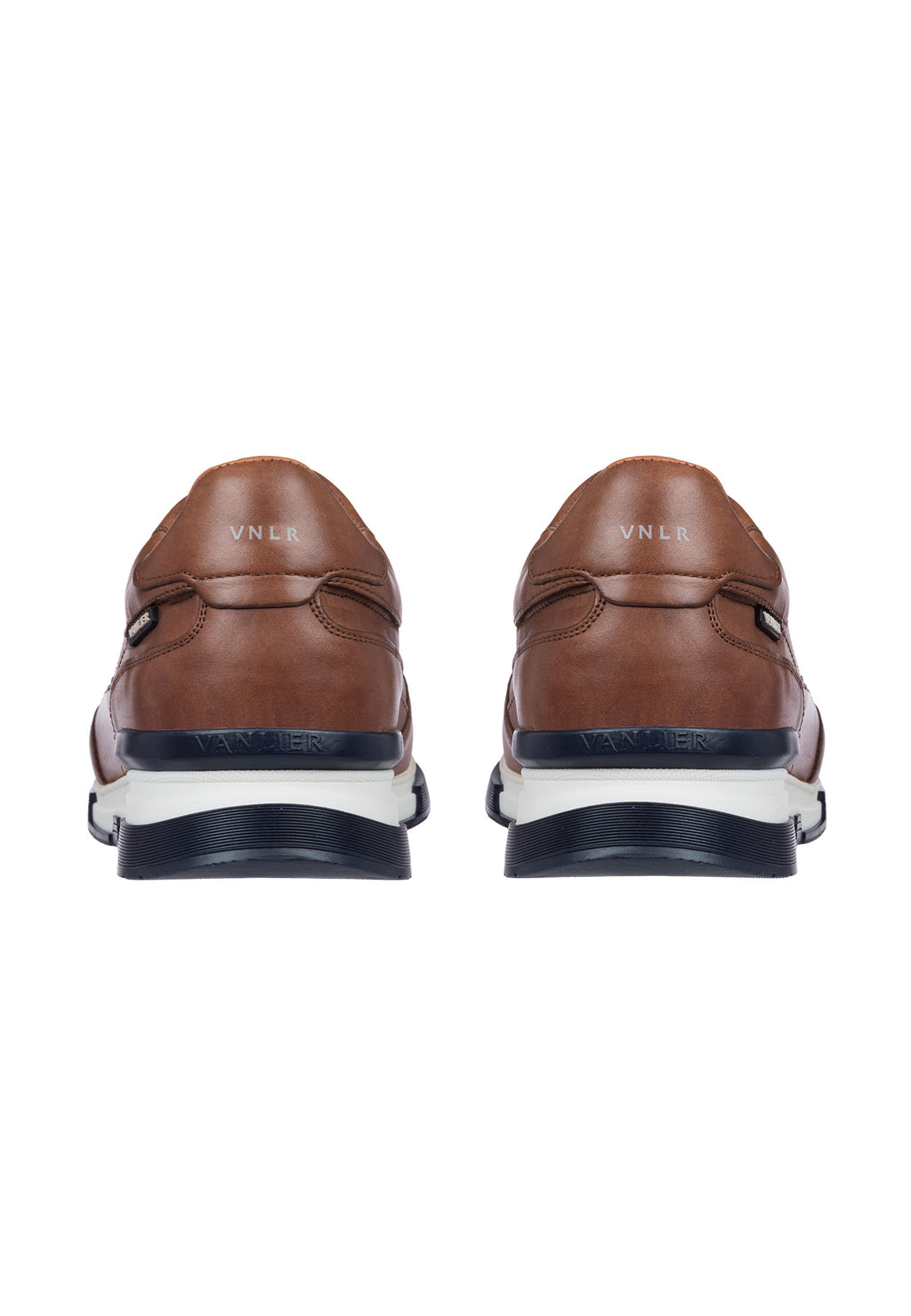 Cognac gladleren Romeo sneaker