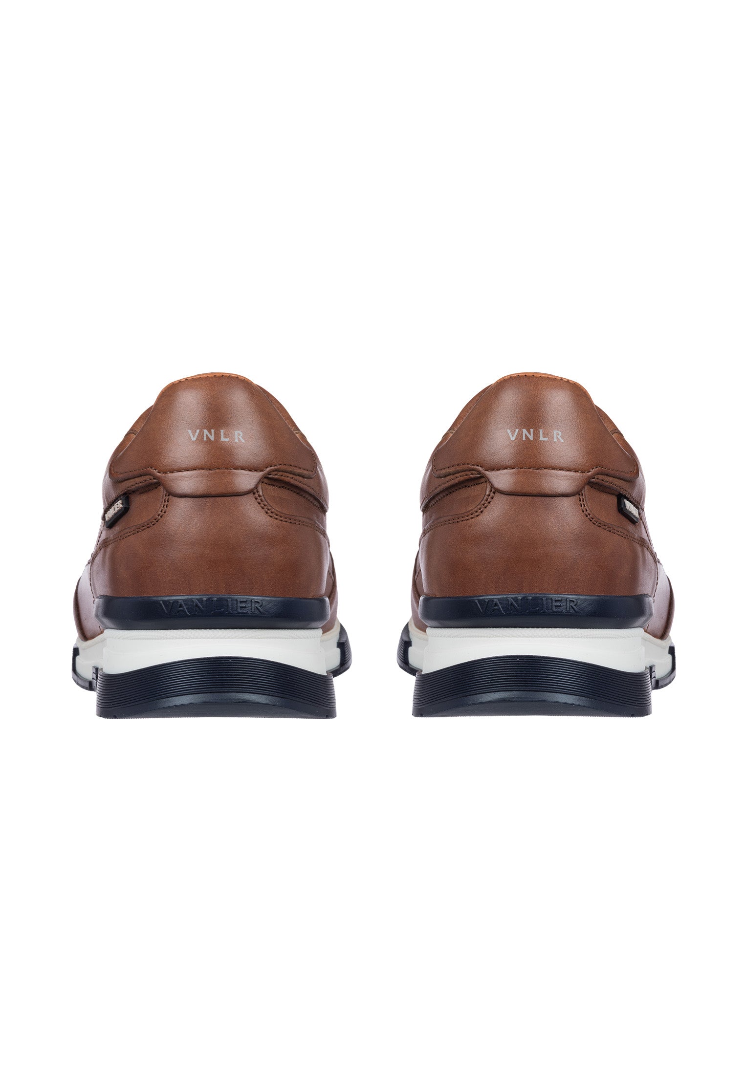 Cognac gladleren Romeo sneaker