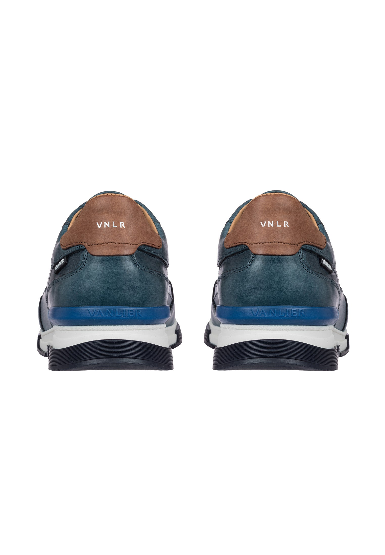 Navy blauw gladleren Romeo sneaker