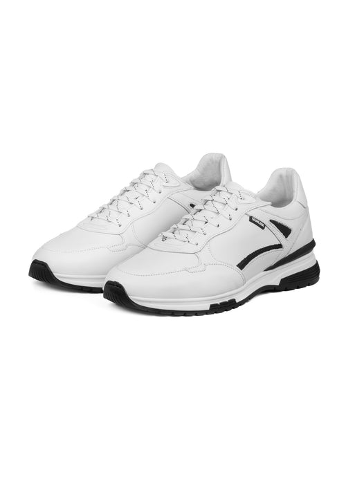 Wit gladleren Veneto sneaker