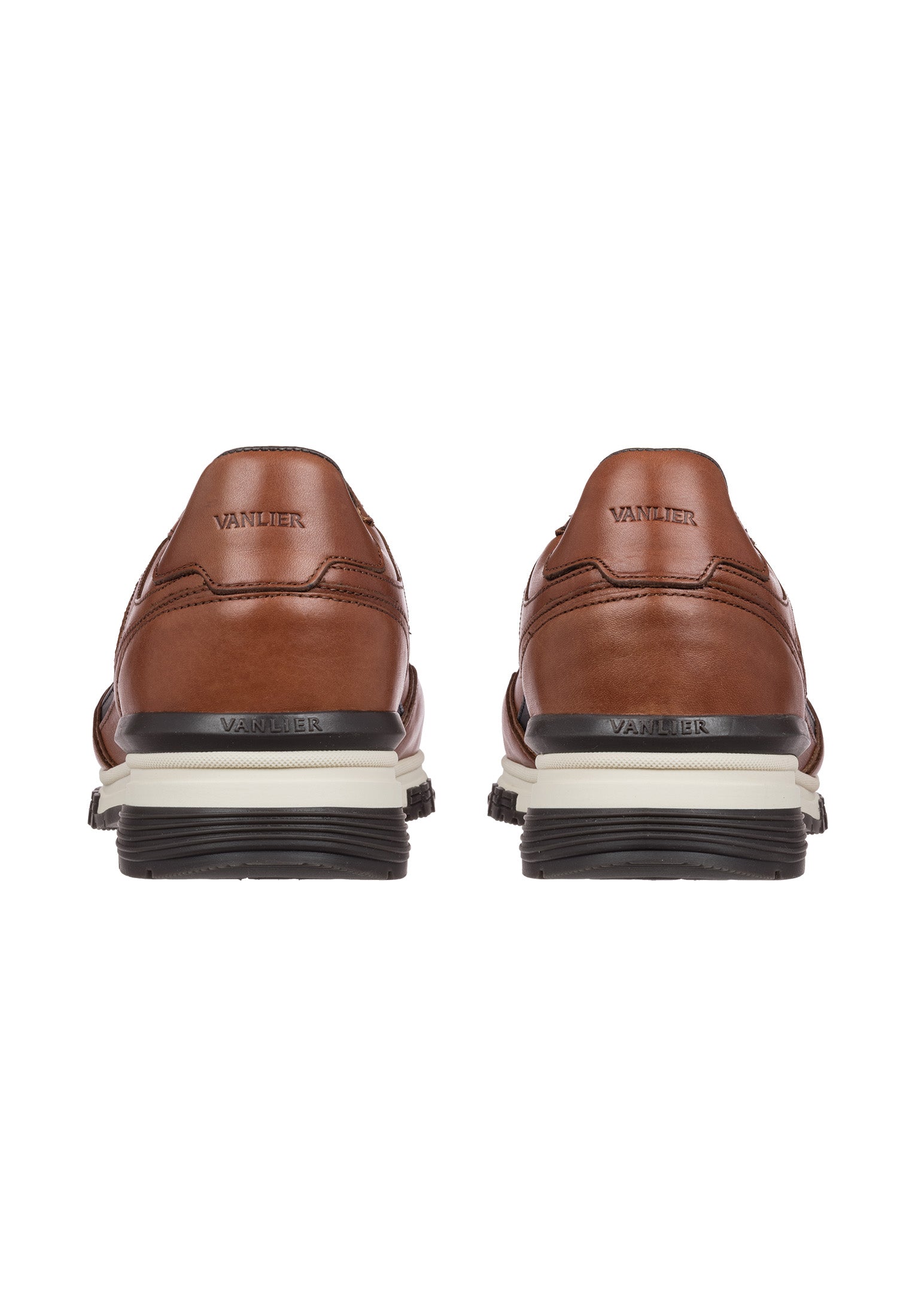 Cognac gladleren Veneto sneaker