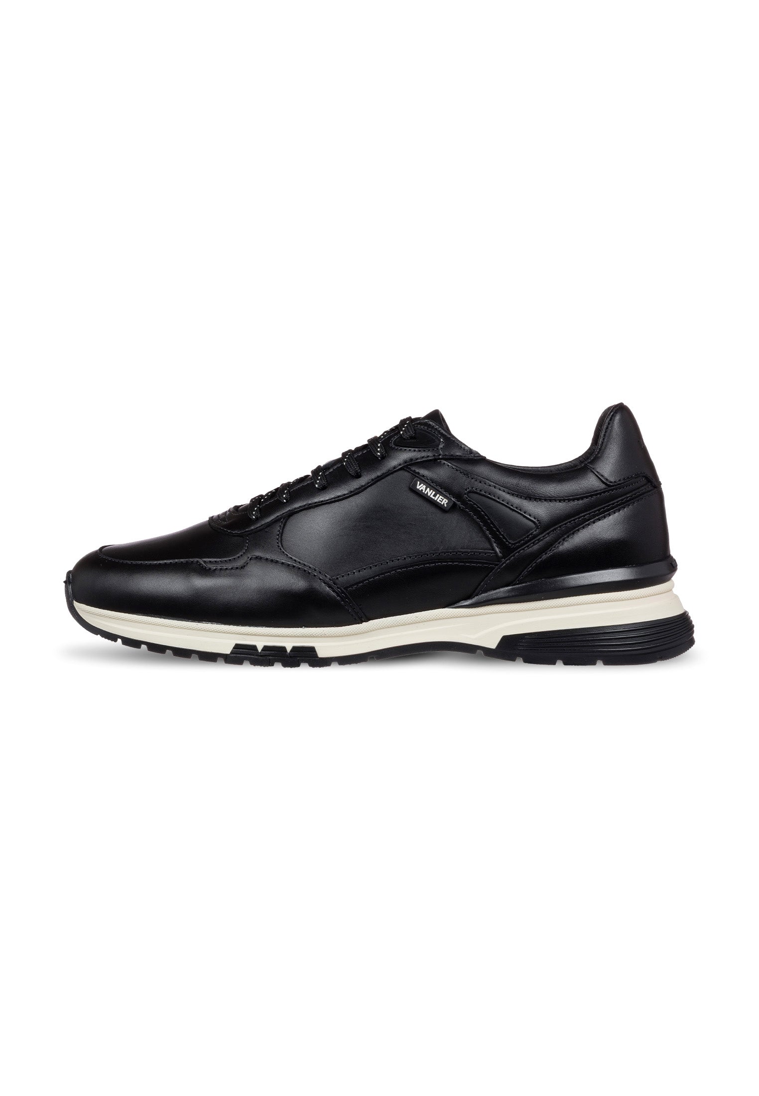 Zwart gladleren Veneto sneaker