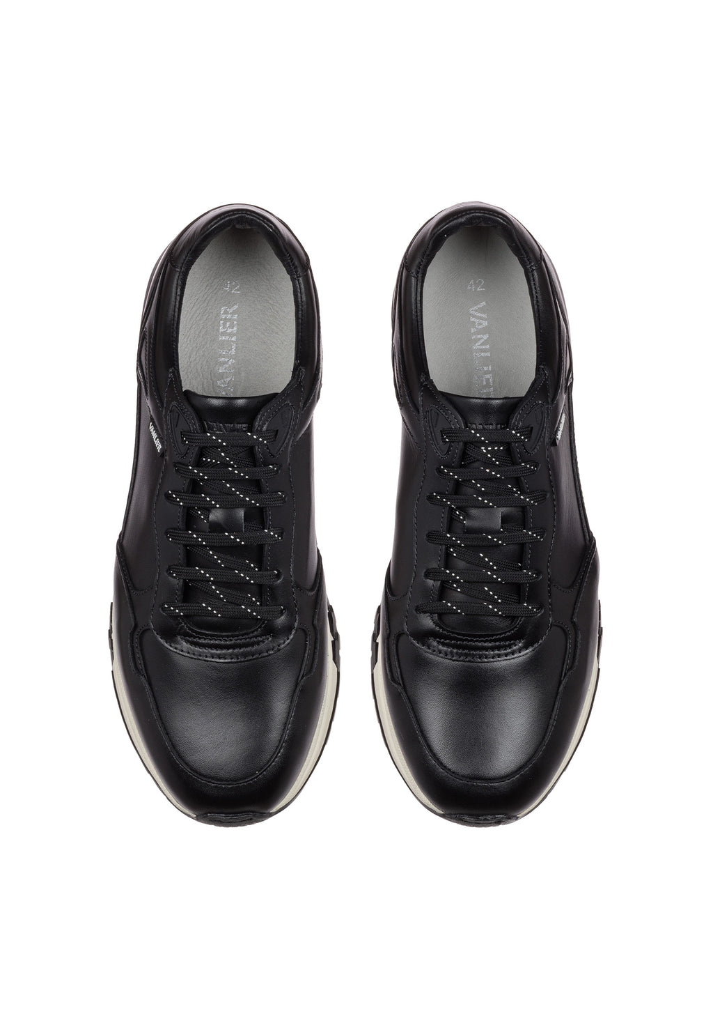 Zwart gladleren Veneto sneaker
