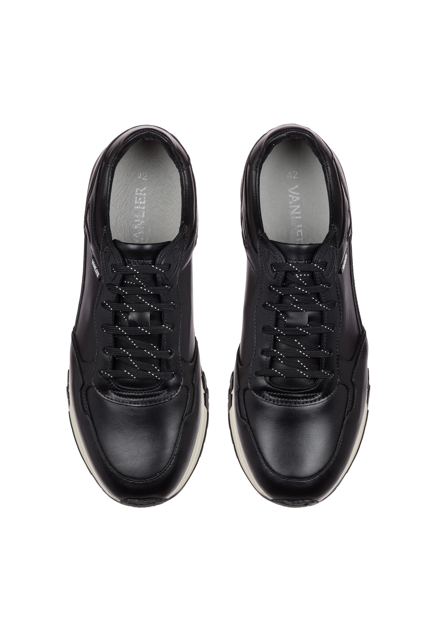 Zwart gladleren Veneto sneaker