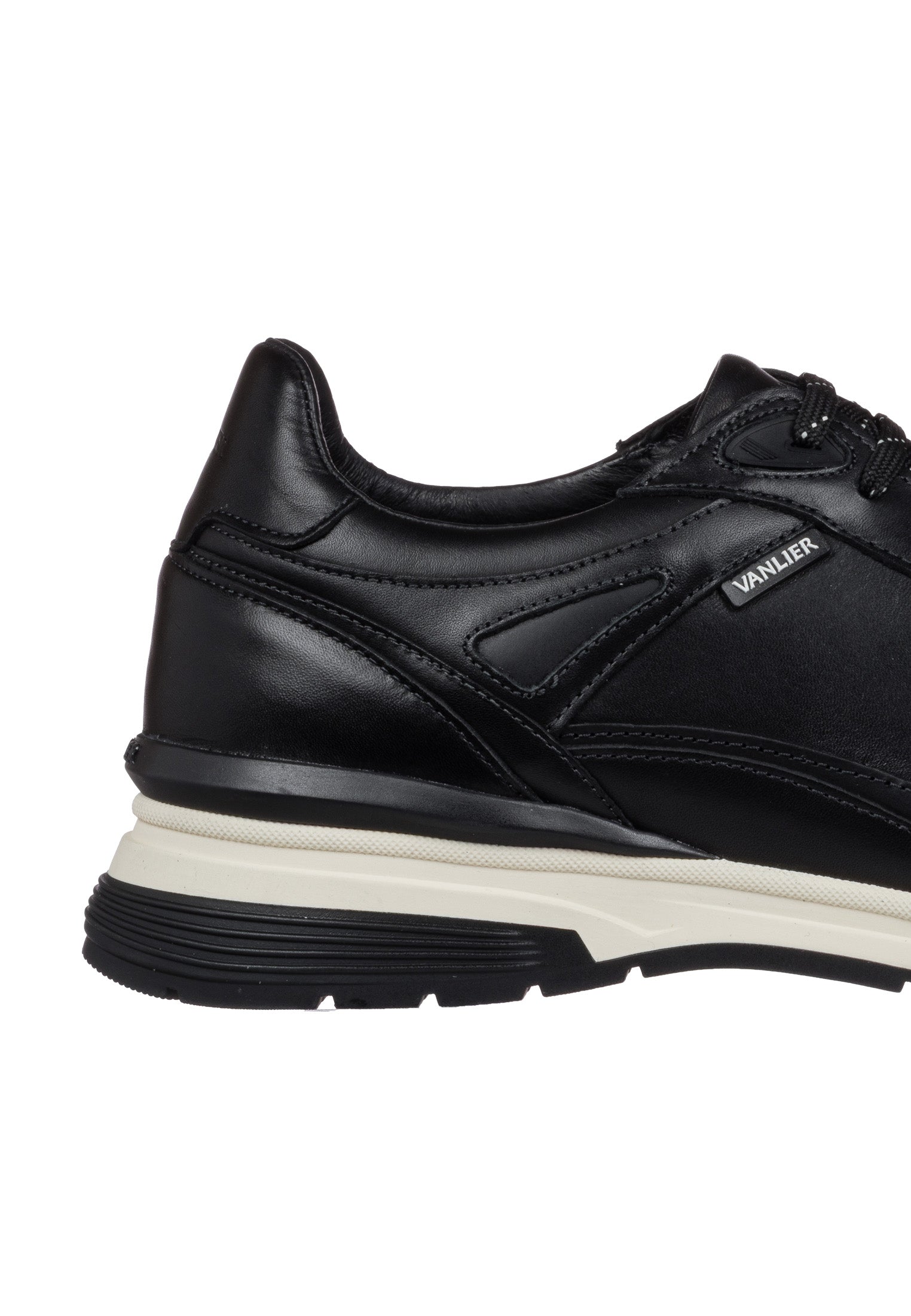 Zwart gladleren Veneto sneaker