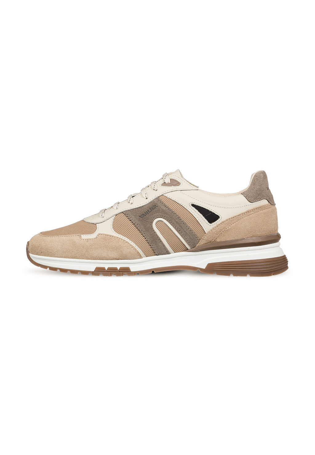 Taupe suède combi Veneto sneaker