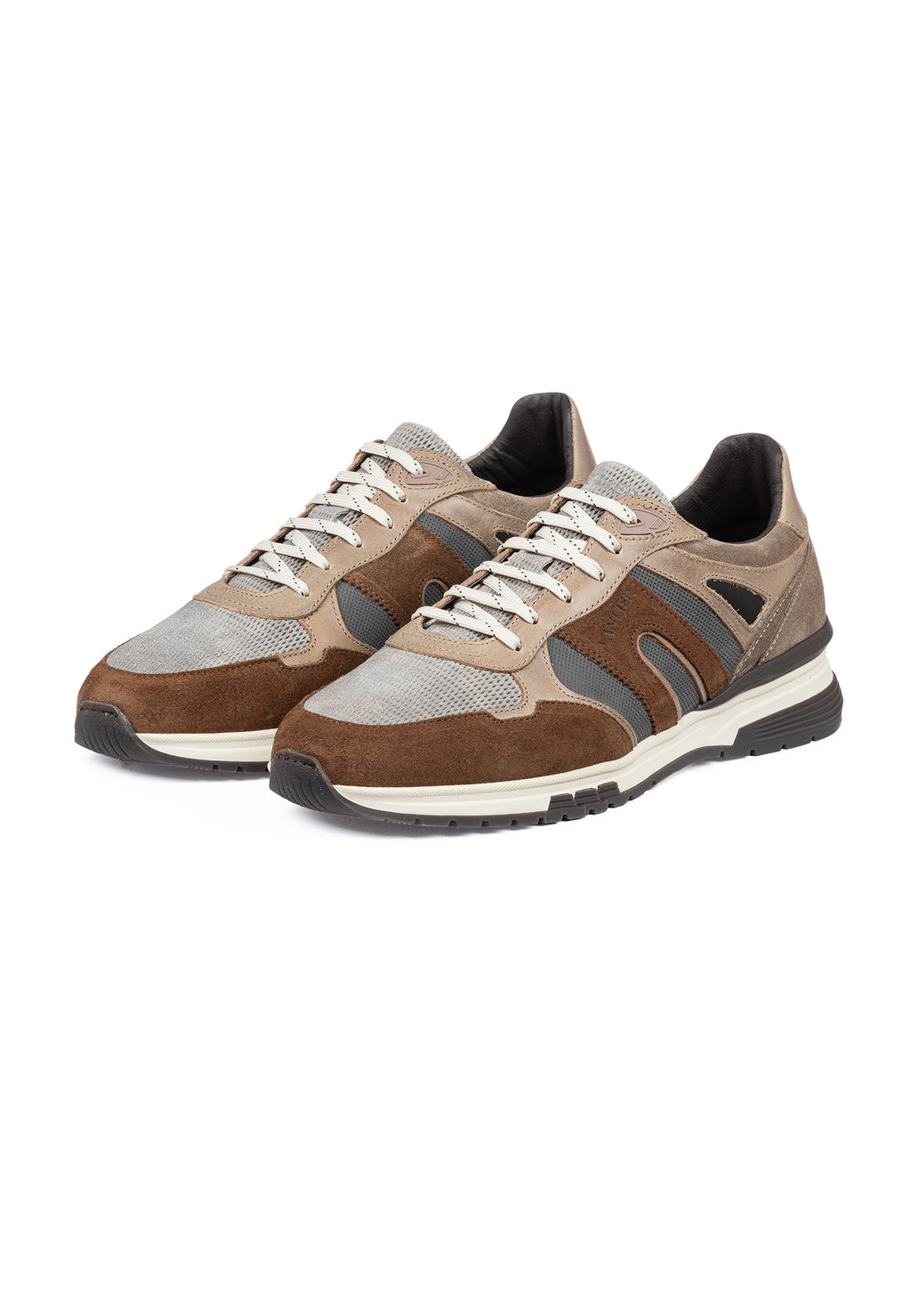 Taupe suède combi Veneto sneaker