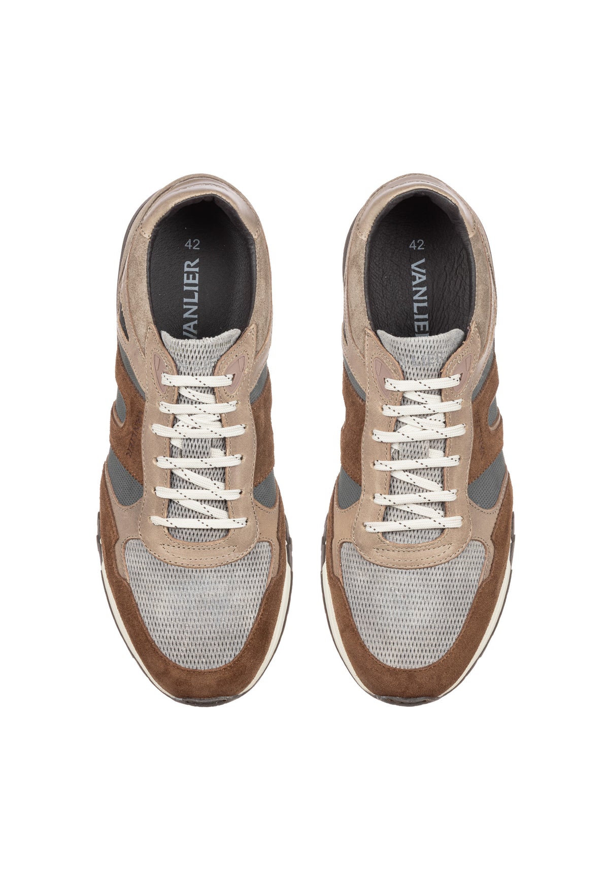 Taupe suède combi Veneto sneaker