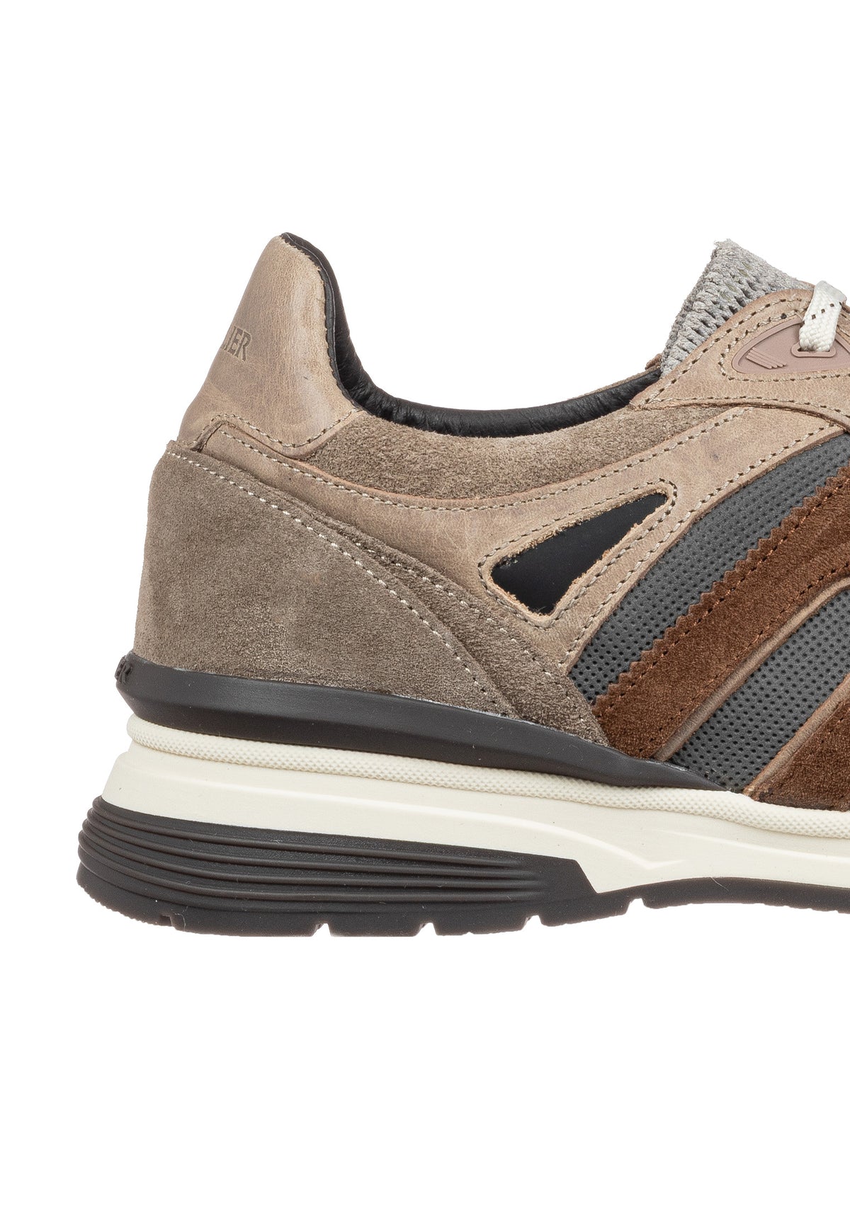 Taupe suède combi Veneto sneaker
