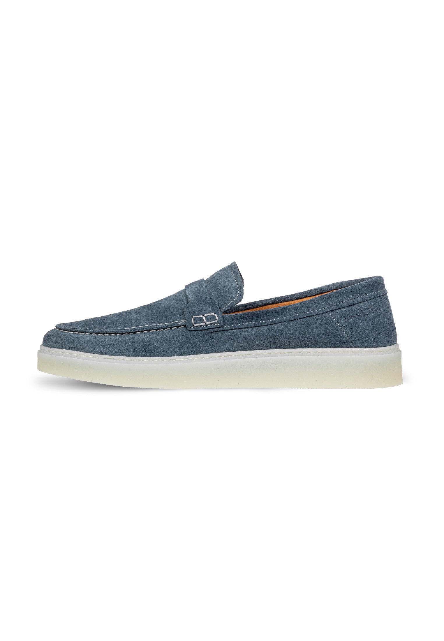Metal blauw suède Bari loafer