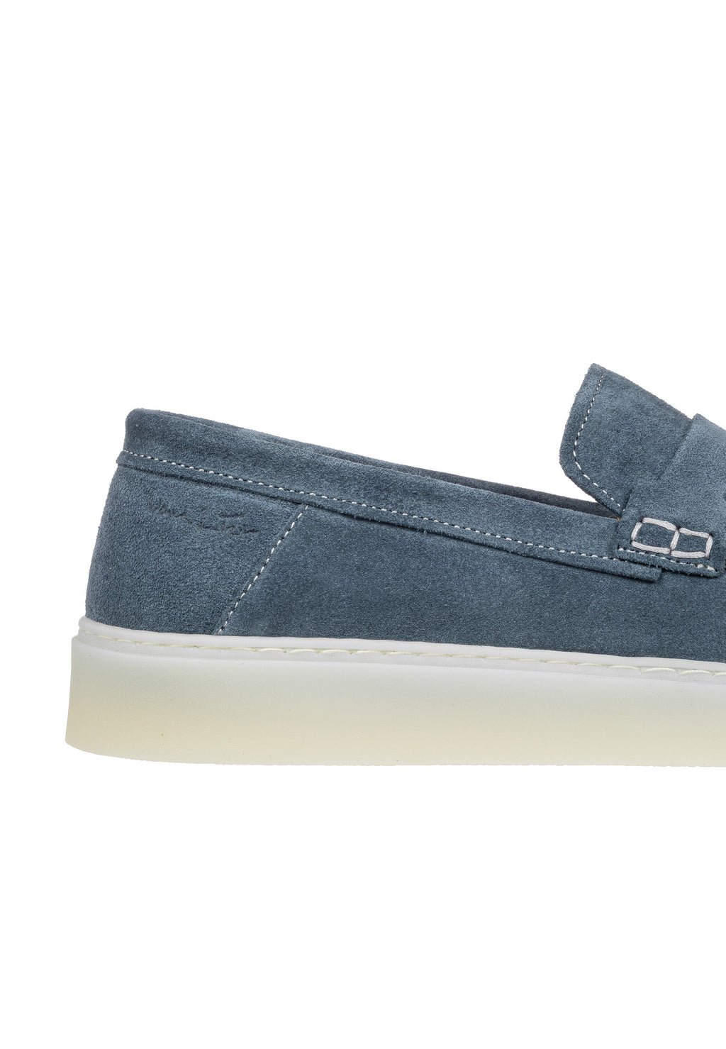 Metal blauw suède Bari loafer