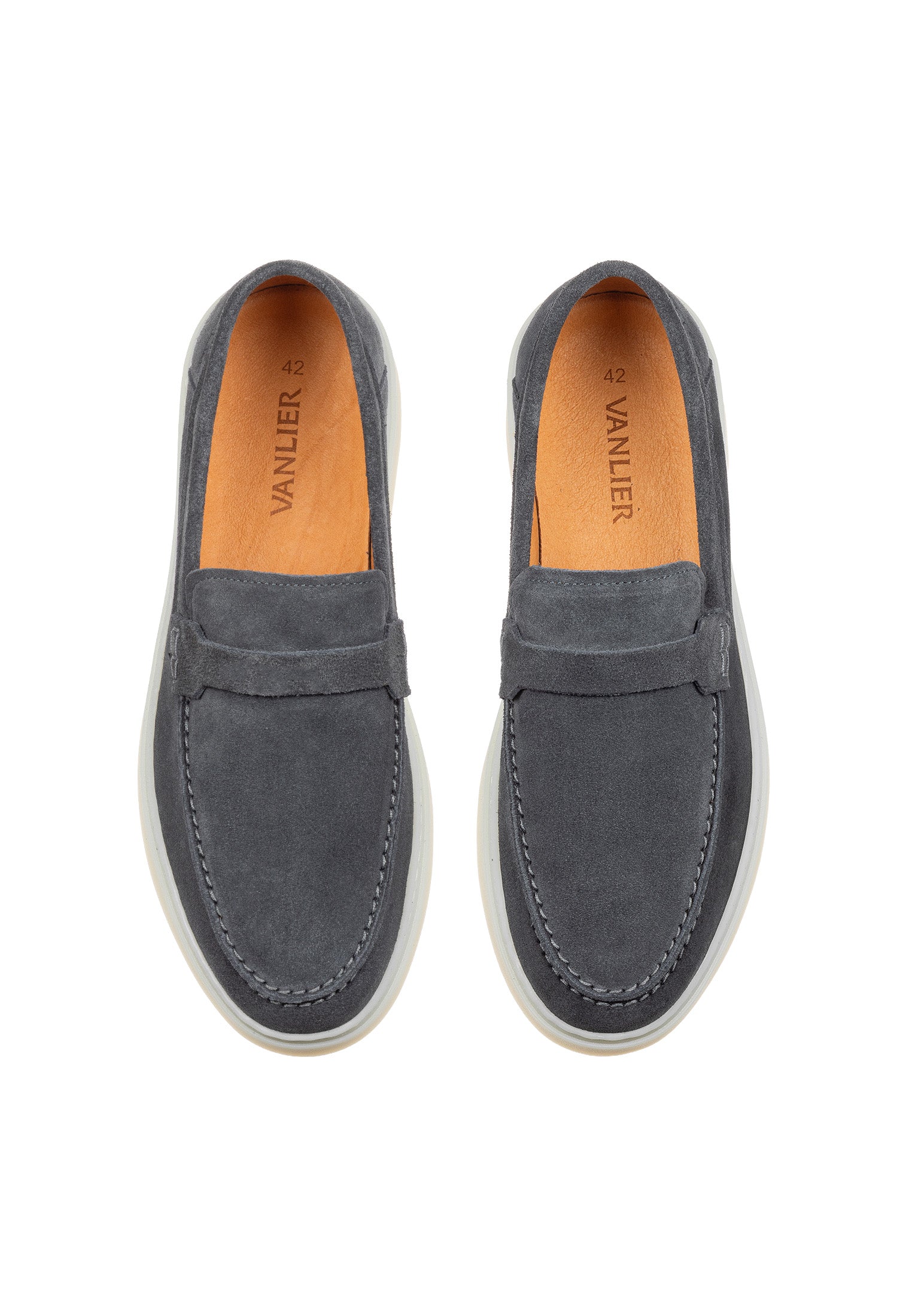 Grijs suède Bari loafer