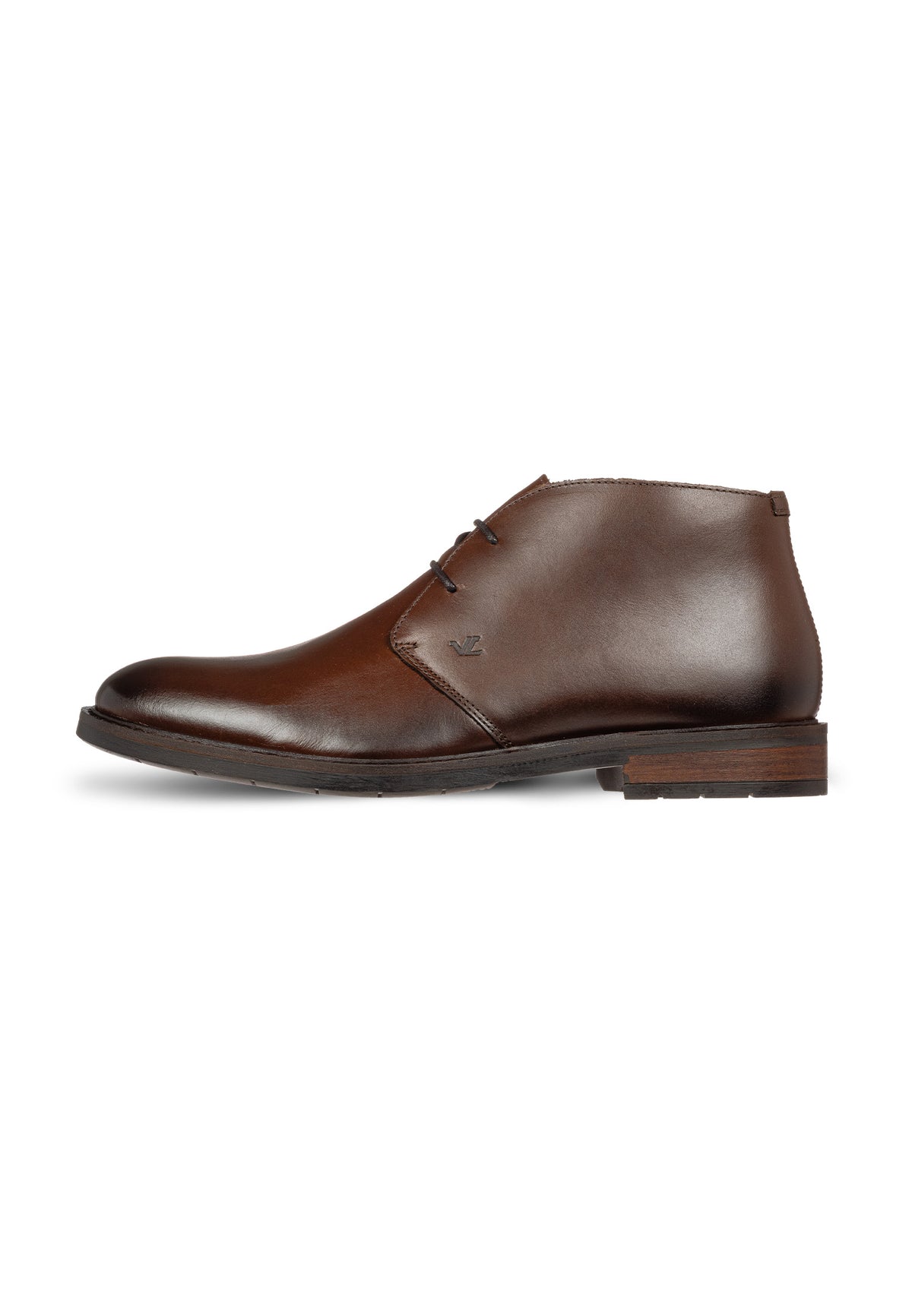 Donker bruin gladleren Boston boot