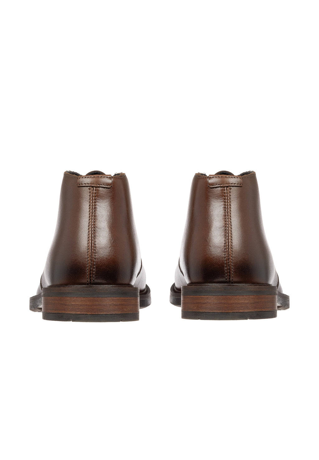 Donker bruin gladleren Boston boot