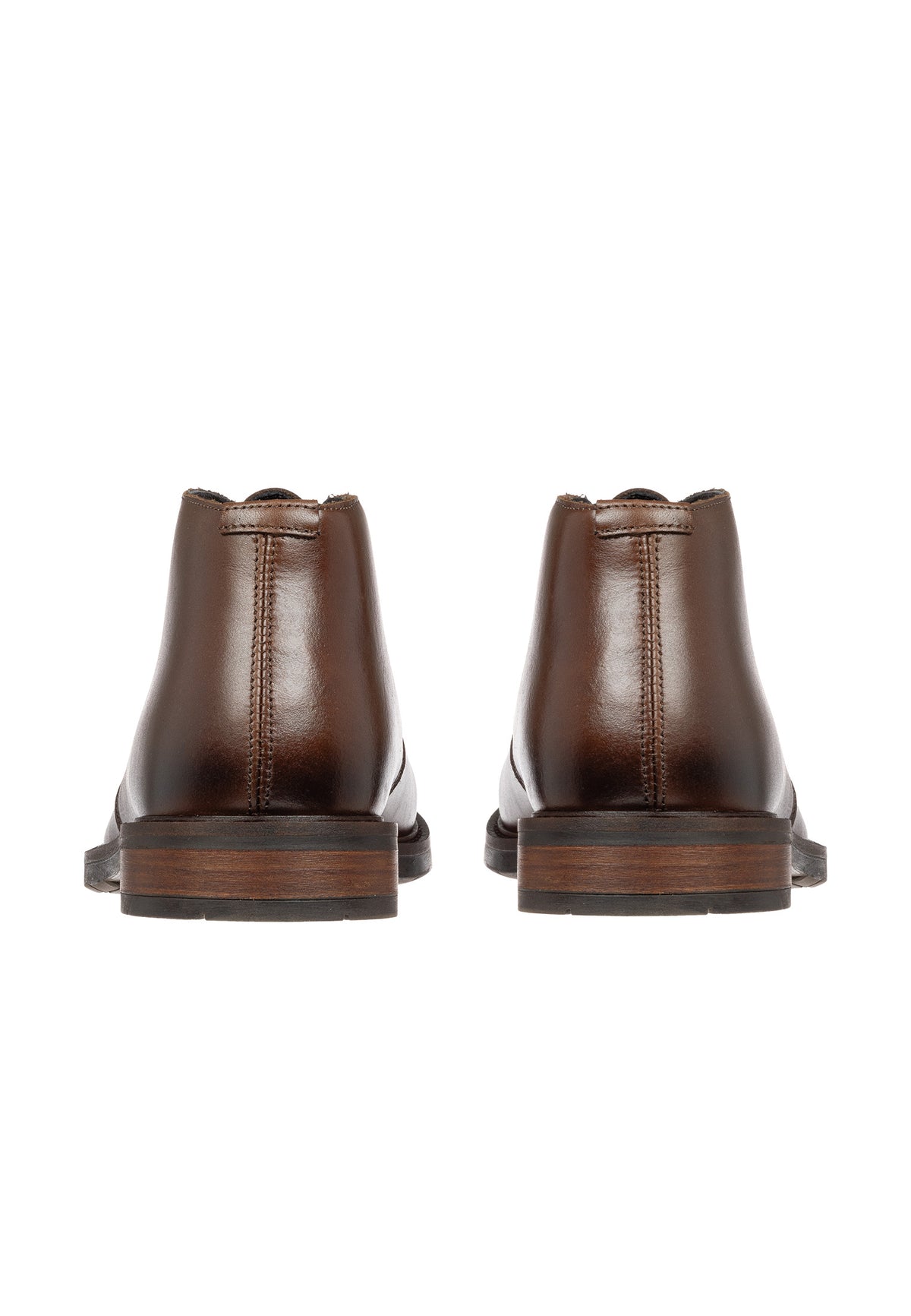 Donker bruin gladleren Boston boot