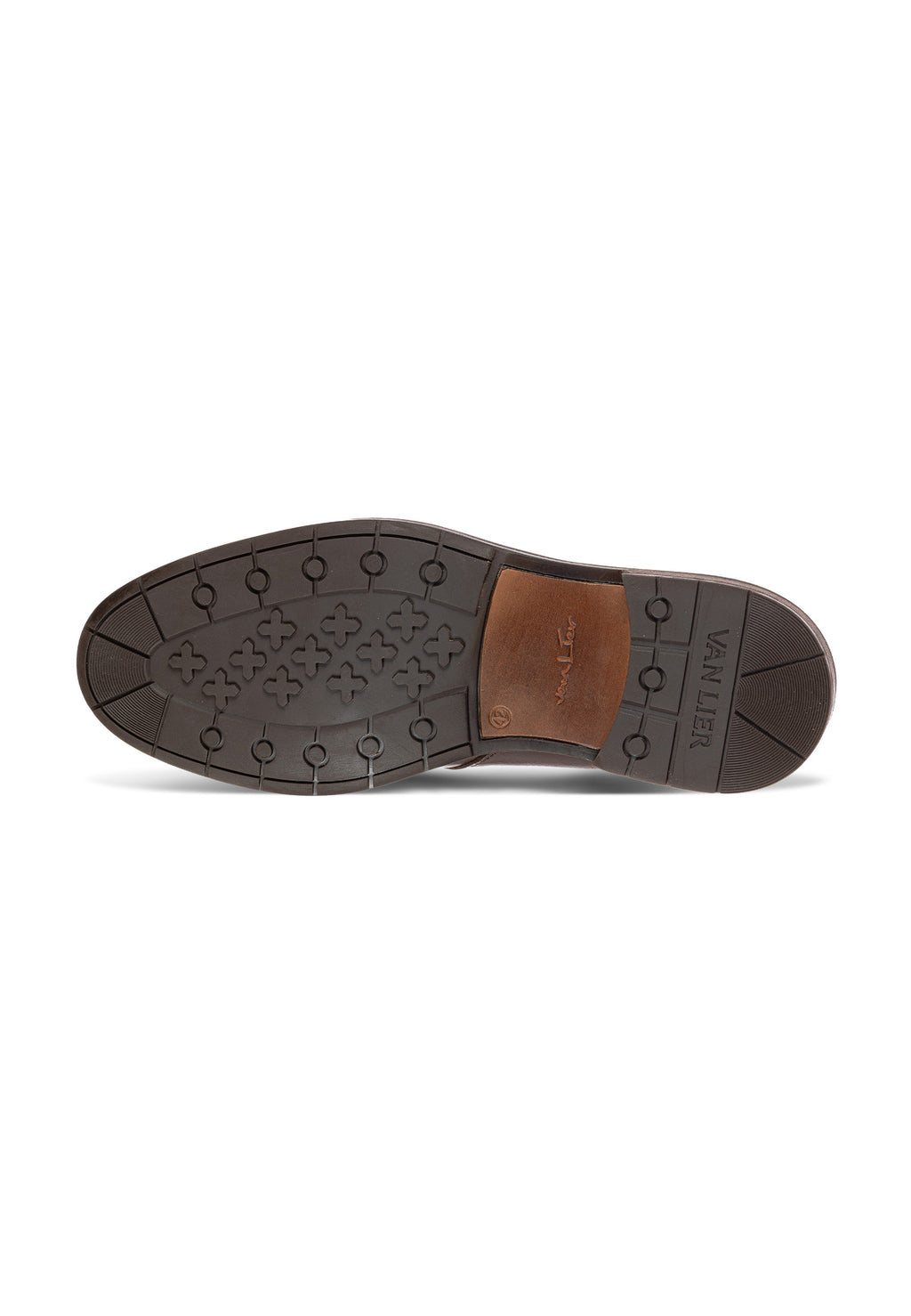 Donker bruin gladleren Boston boot