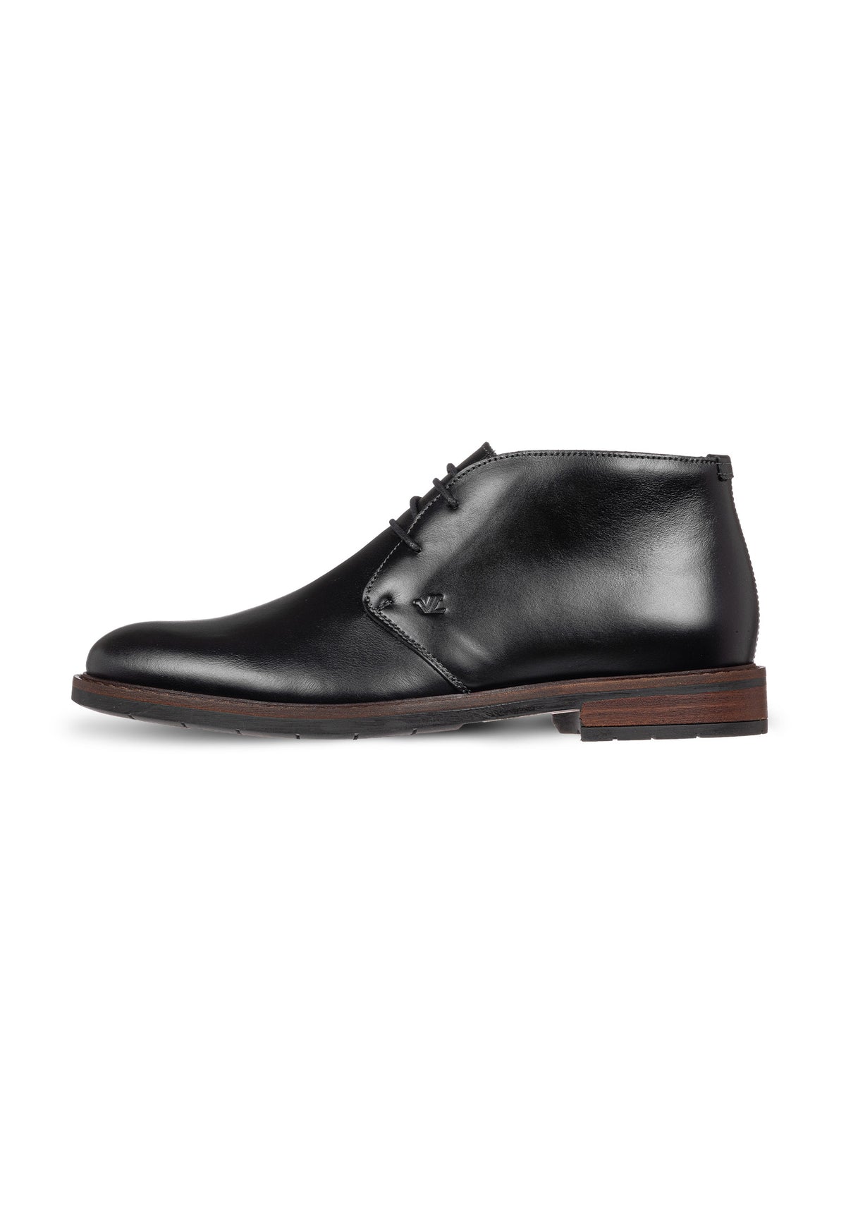 Zwart gladleren Boston boot