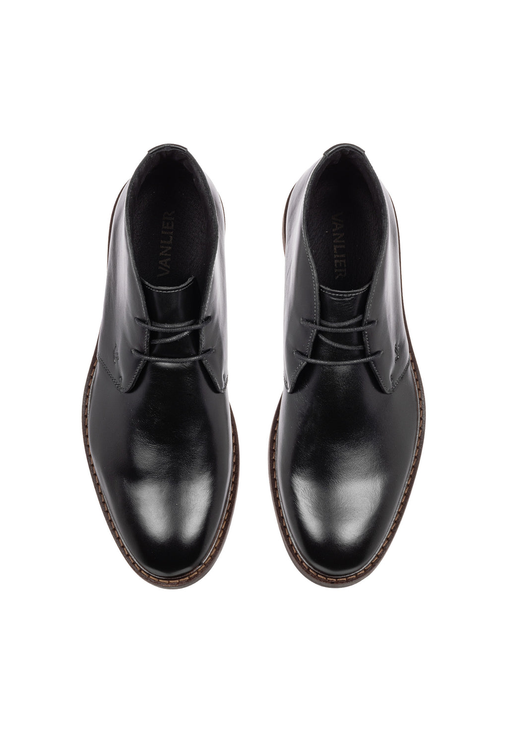 Zwart gladleren Boston boot
