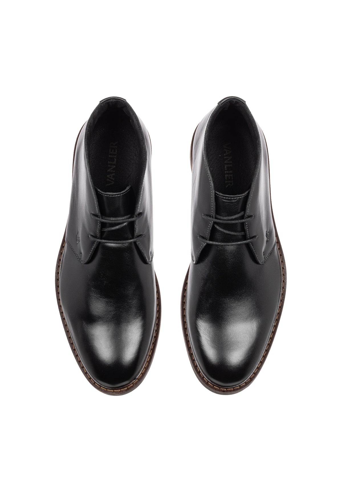 Zwart gladleren Boston boot