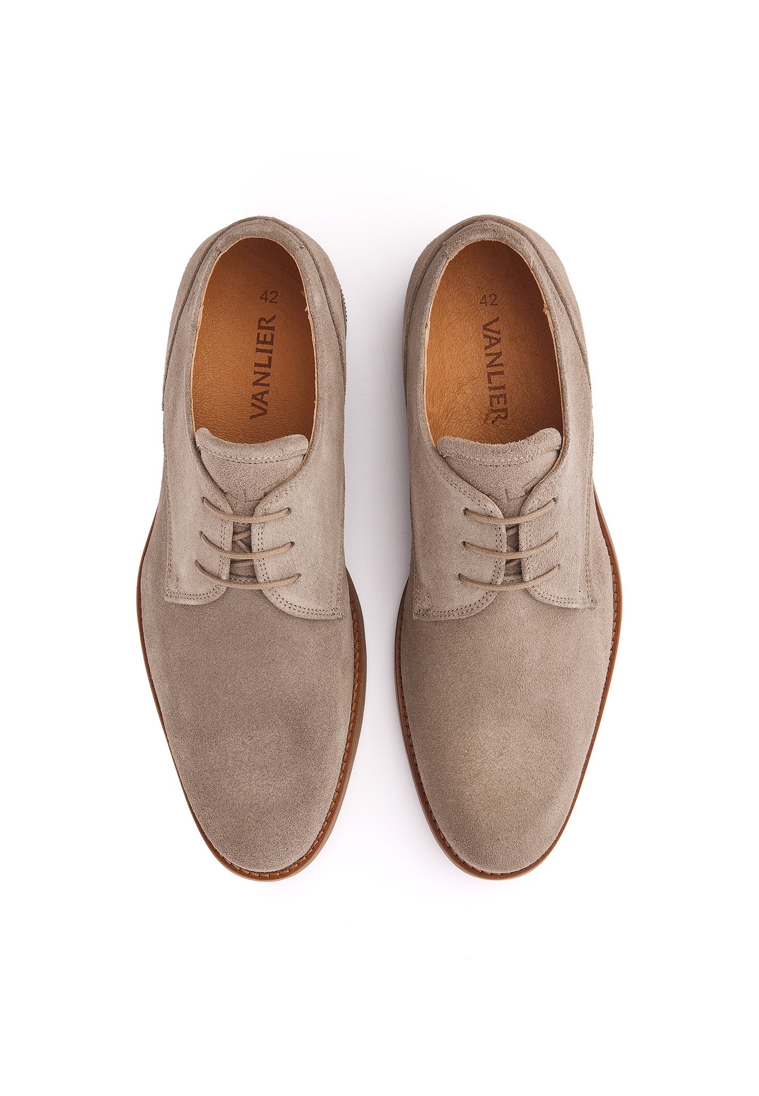 Taupe suède Sabinus veterschoen