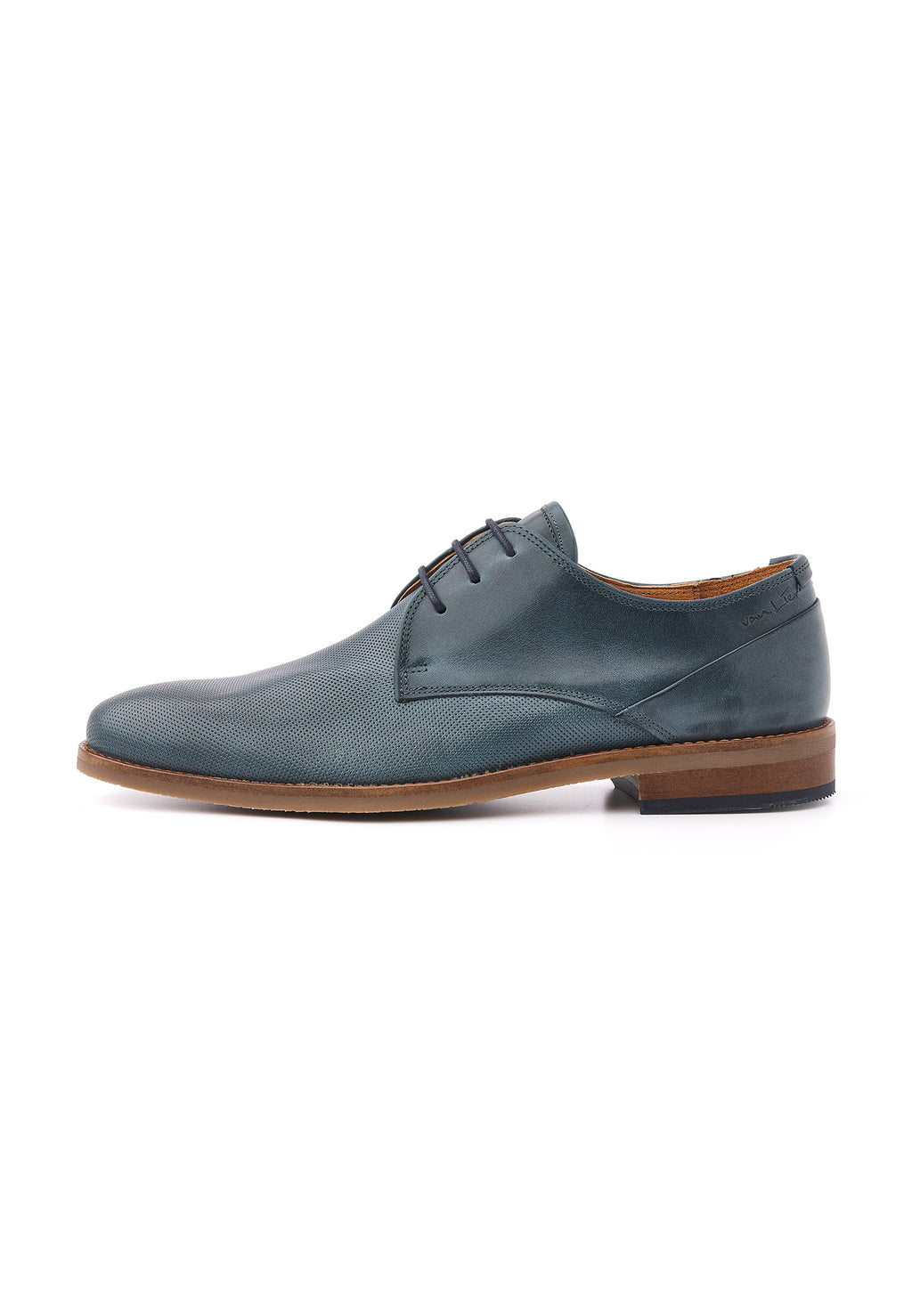 Navy blauw gladleren Sabinus veterschoen