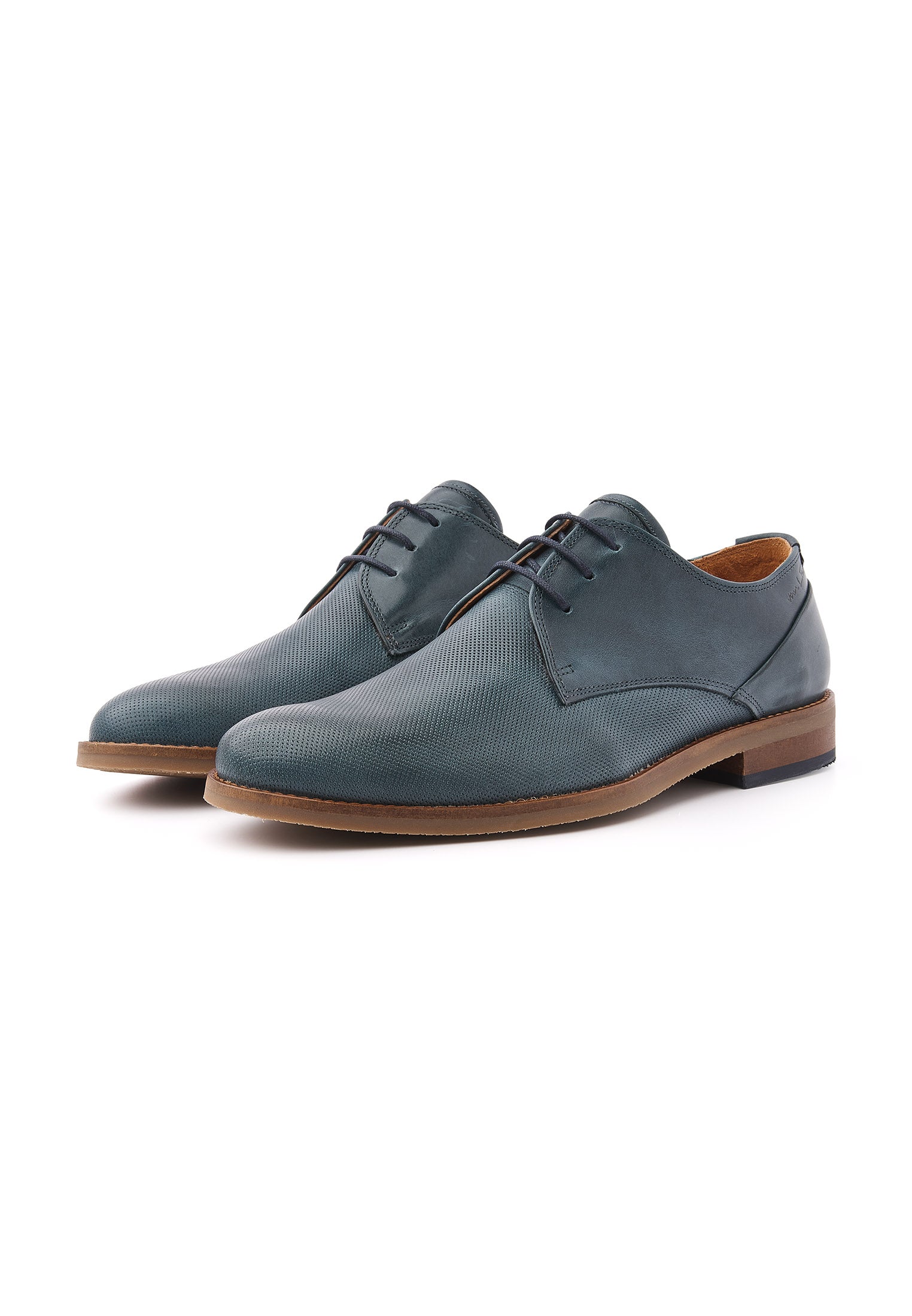 Navy blauw gladleren Sabinus veterschoen